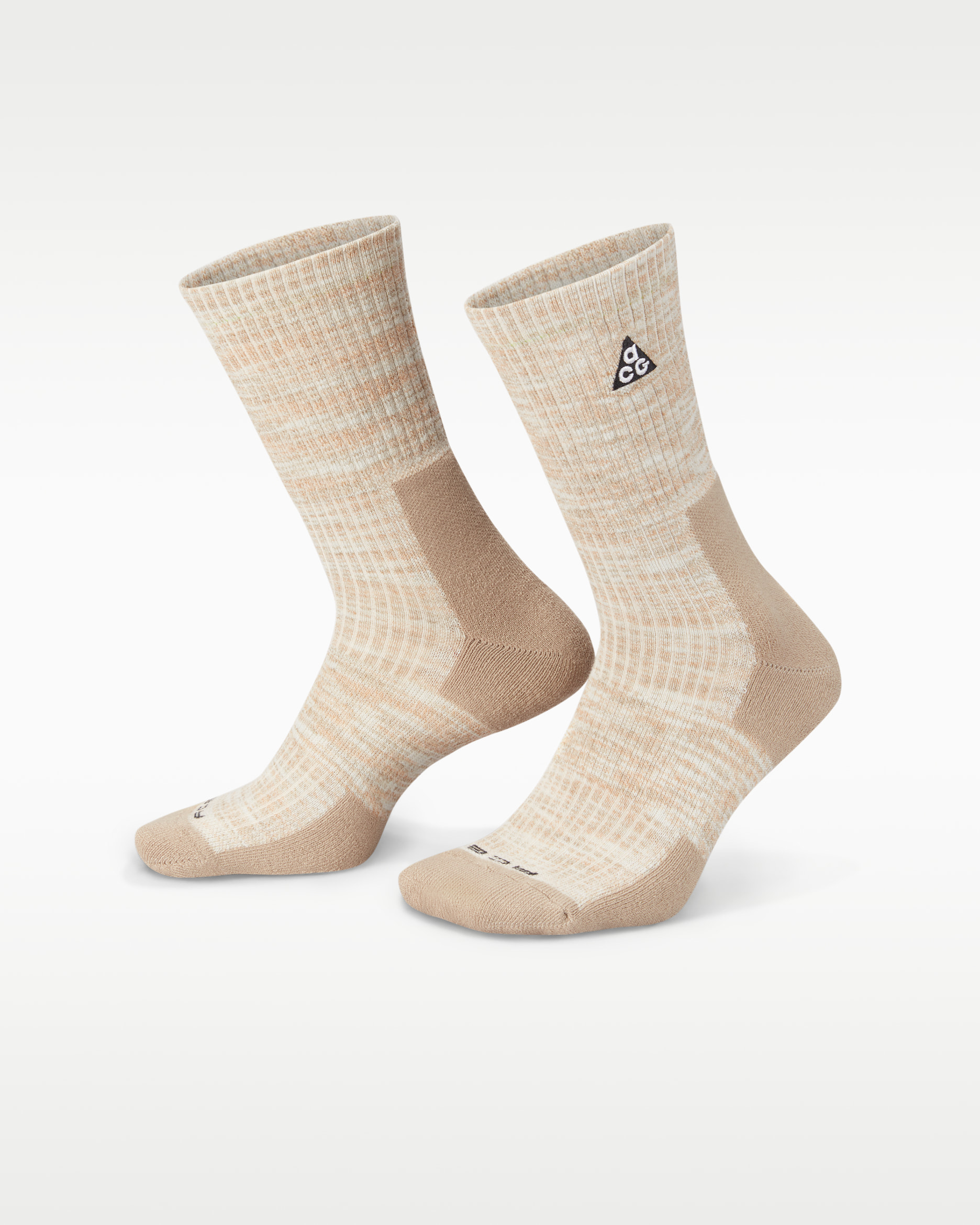Nike ACG Everyday Cushioned Crew Socks (1 Pair) - Light Bone/Volt/Khaki/Black