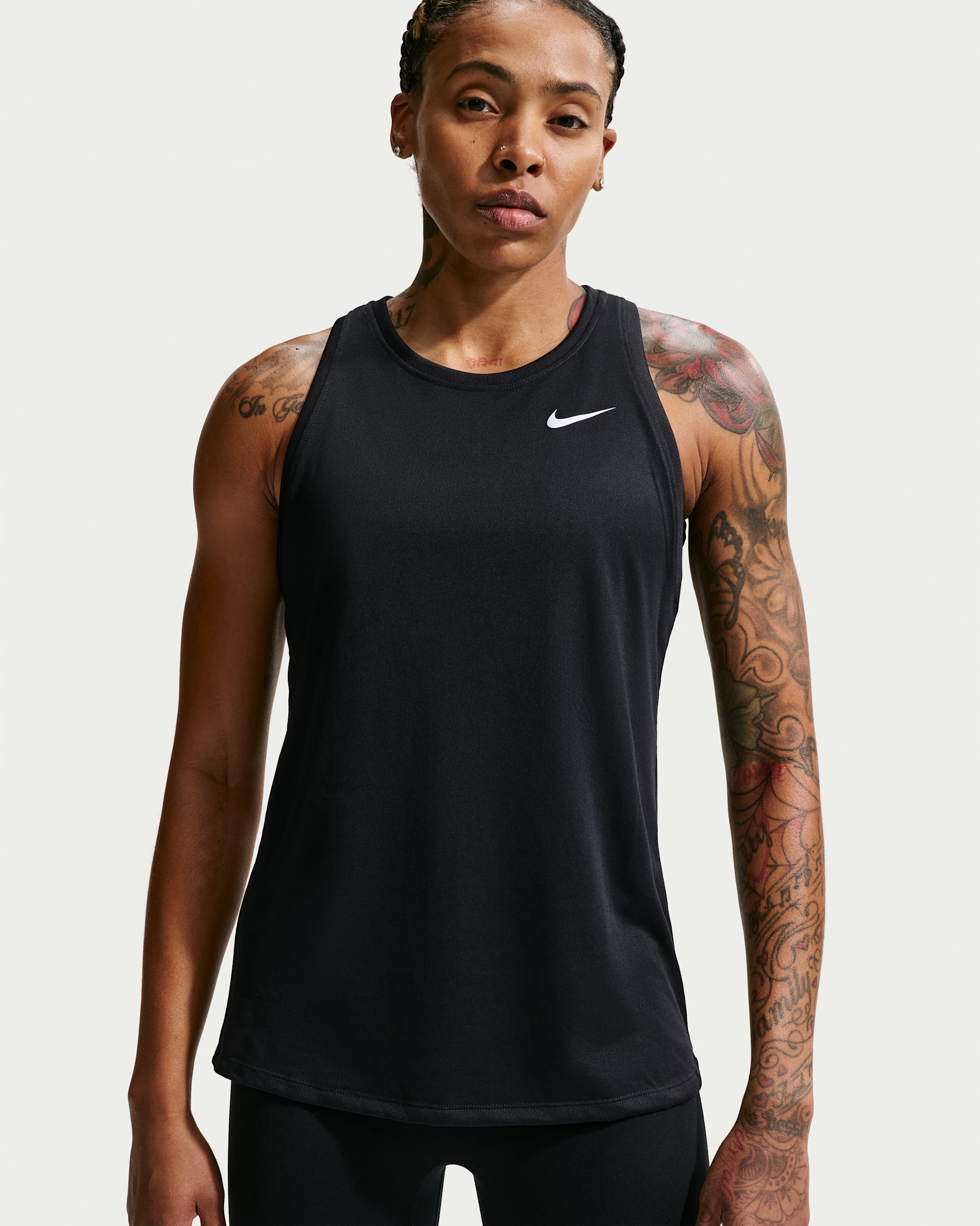Camiseta de tirantes de entrenamiento para mujer Nike Dri-FIT - Negro/Blanco