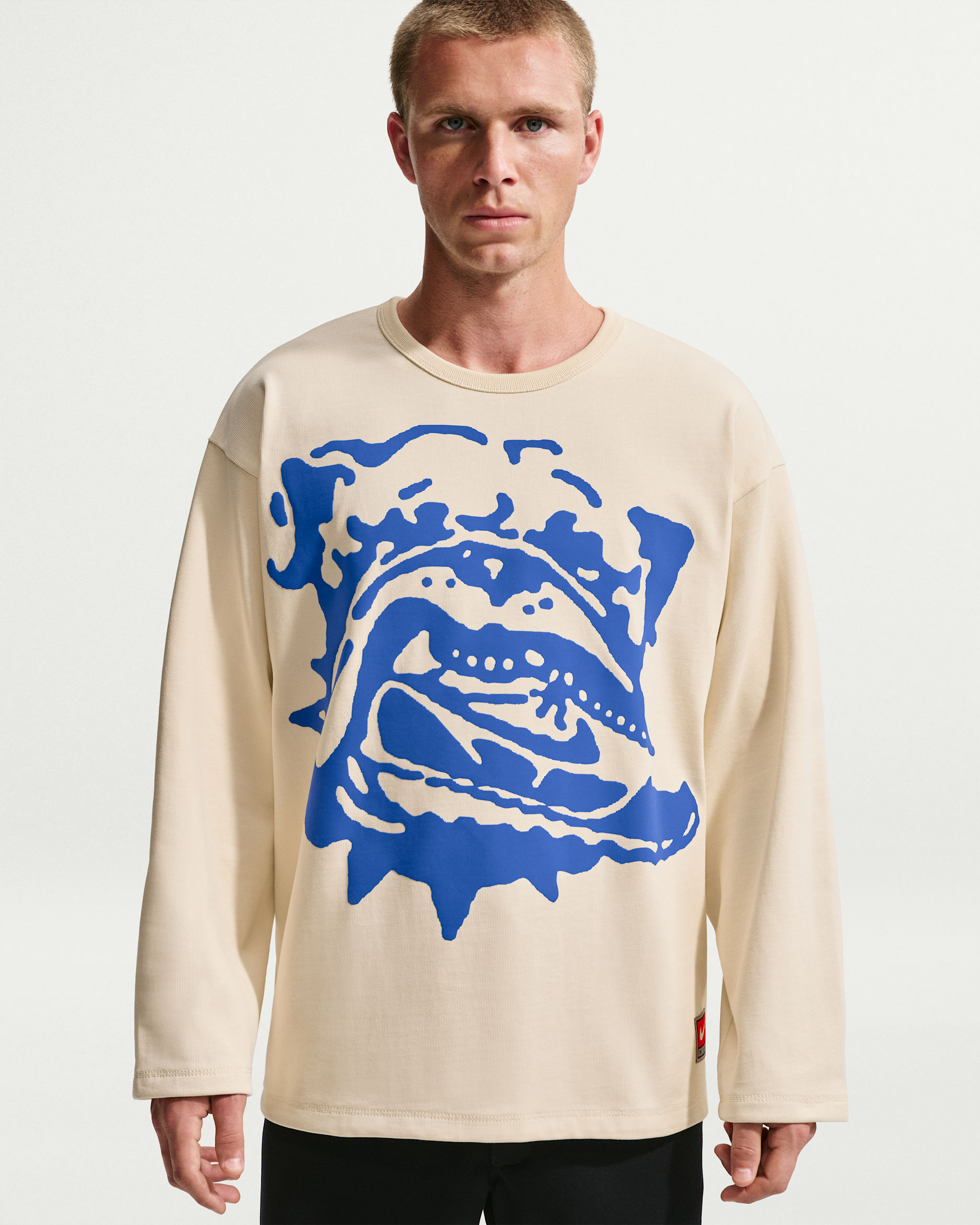 Nike Life Men's Midweight Crew - Coconut Milk/Game Royal