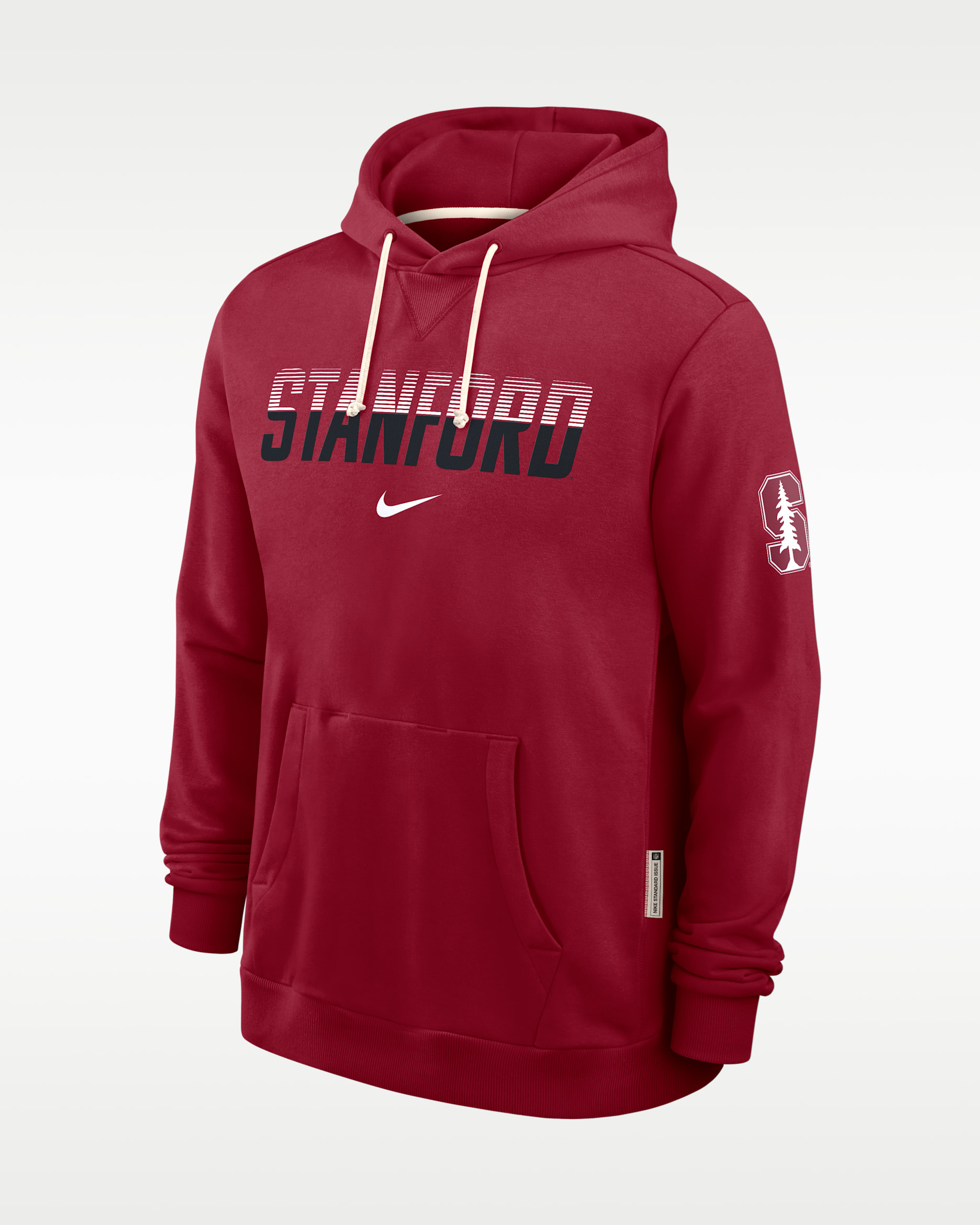 Sudadera con gorro sin cierre universitaria Nike Dri-FIT para hombre Stanford Sideline Standard Issue - Carmesí team