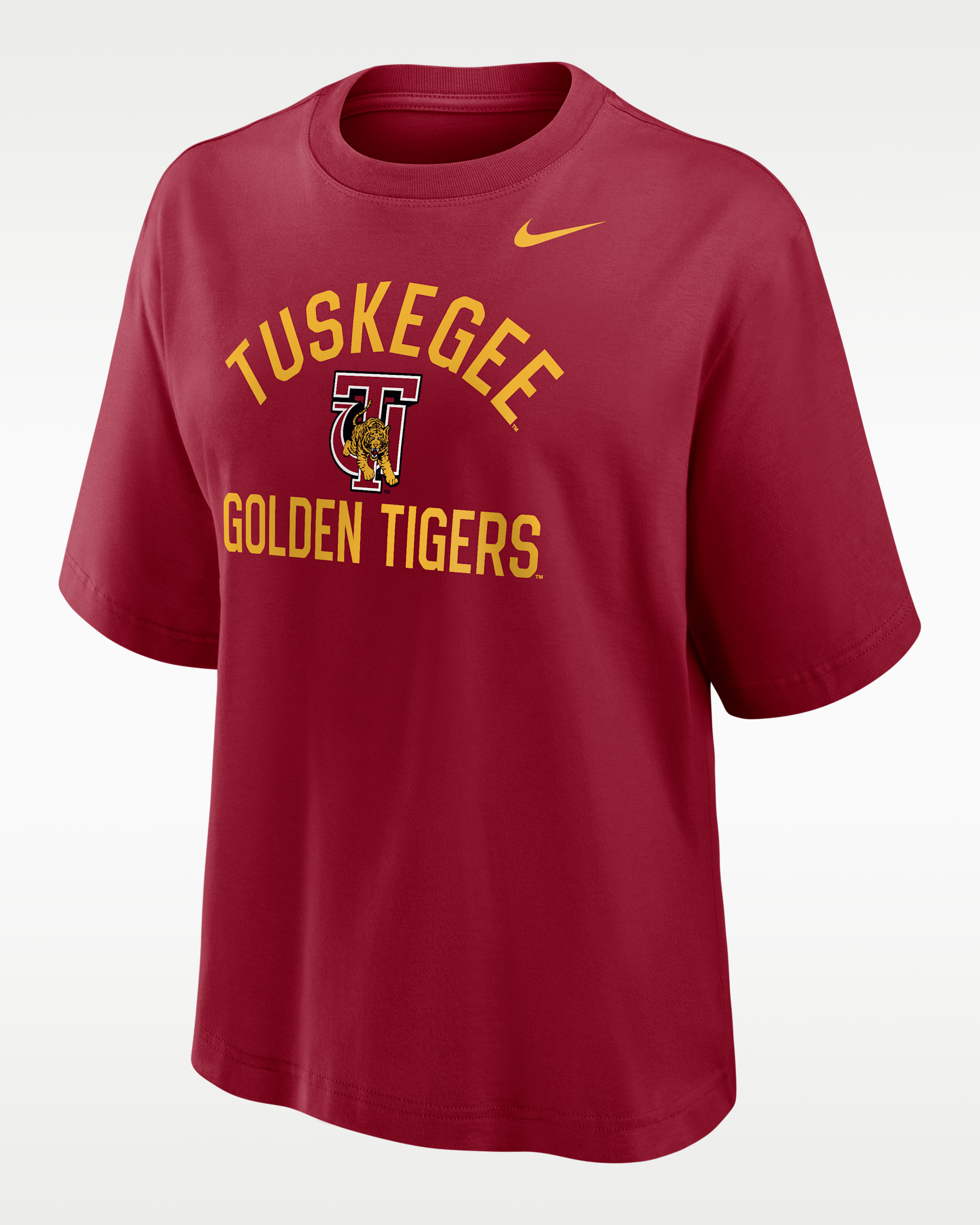 Nike College (Tuskegee University) Women's Boxy T-Shirt - Team Crimson