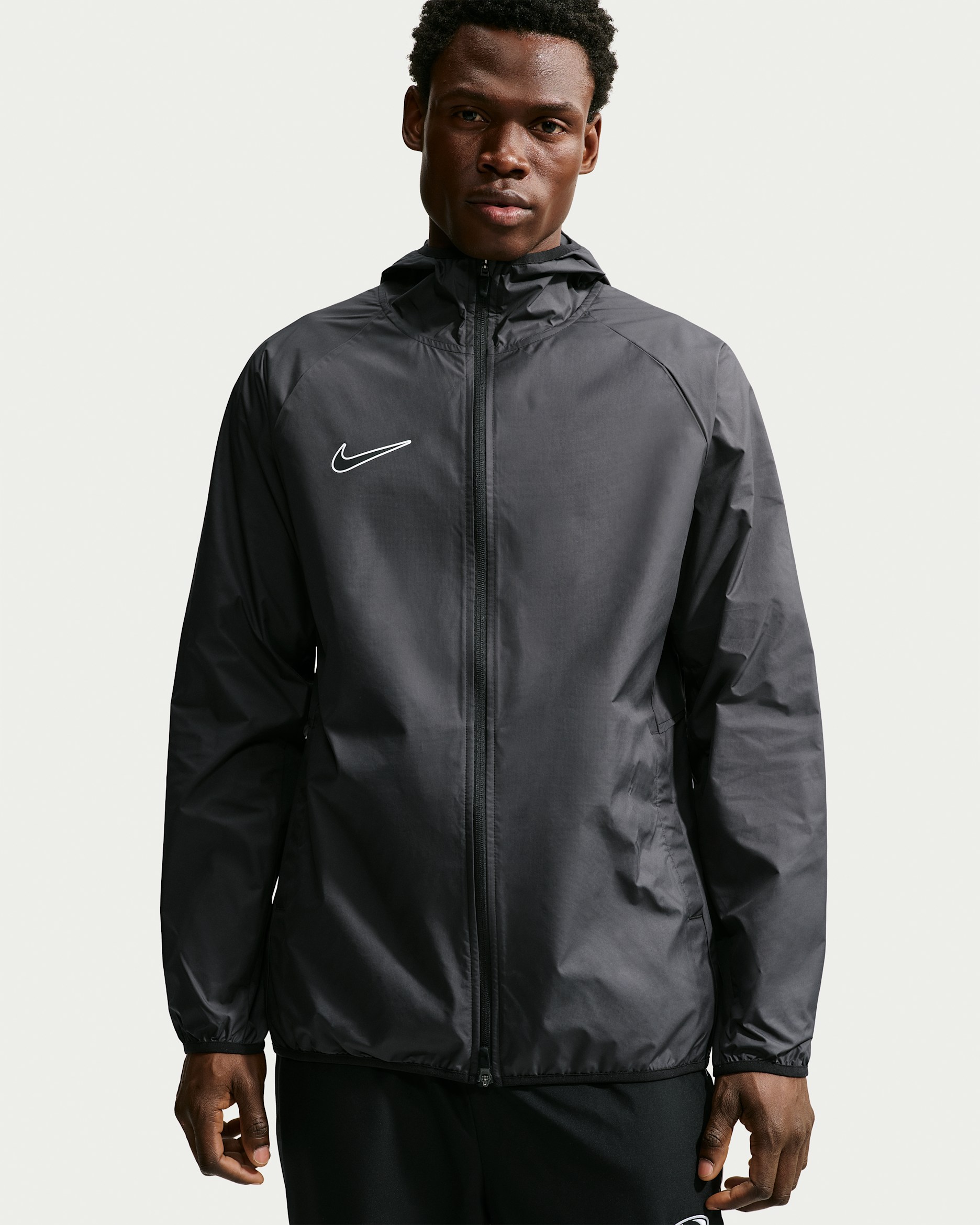 Nike Academy Men's Storm-FIT Soccer Rain Jacket - Black/Black/White