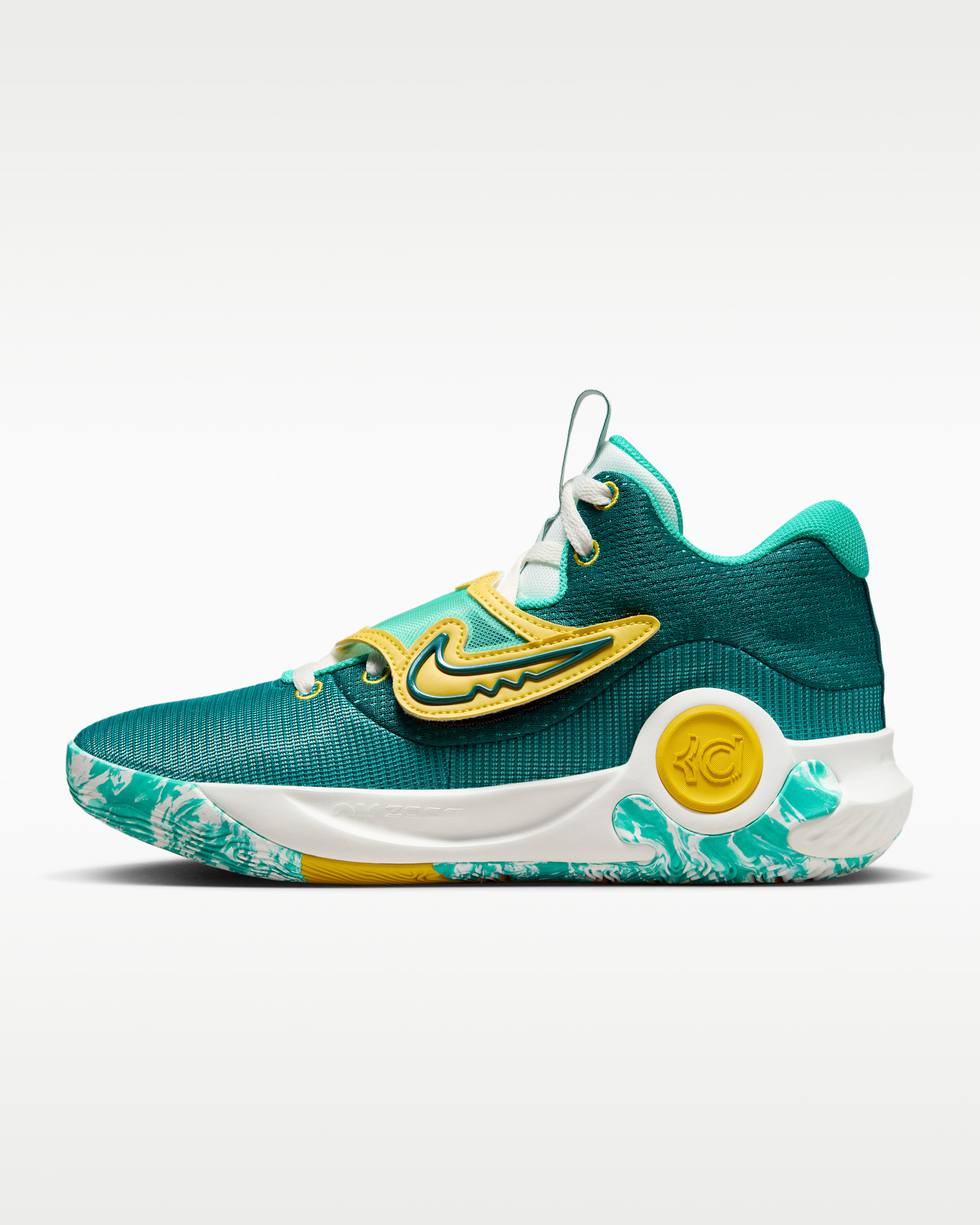 KD Trey 5 X EP Basketball Shoes - Clear Jade/Sail/Vivid Sulphur/Geode Teal