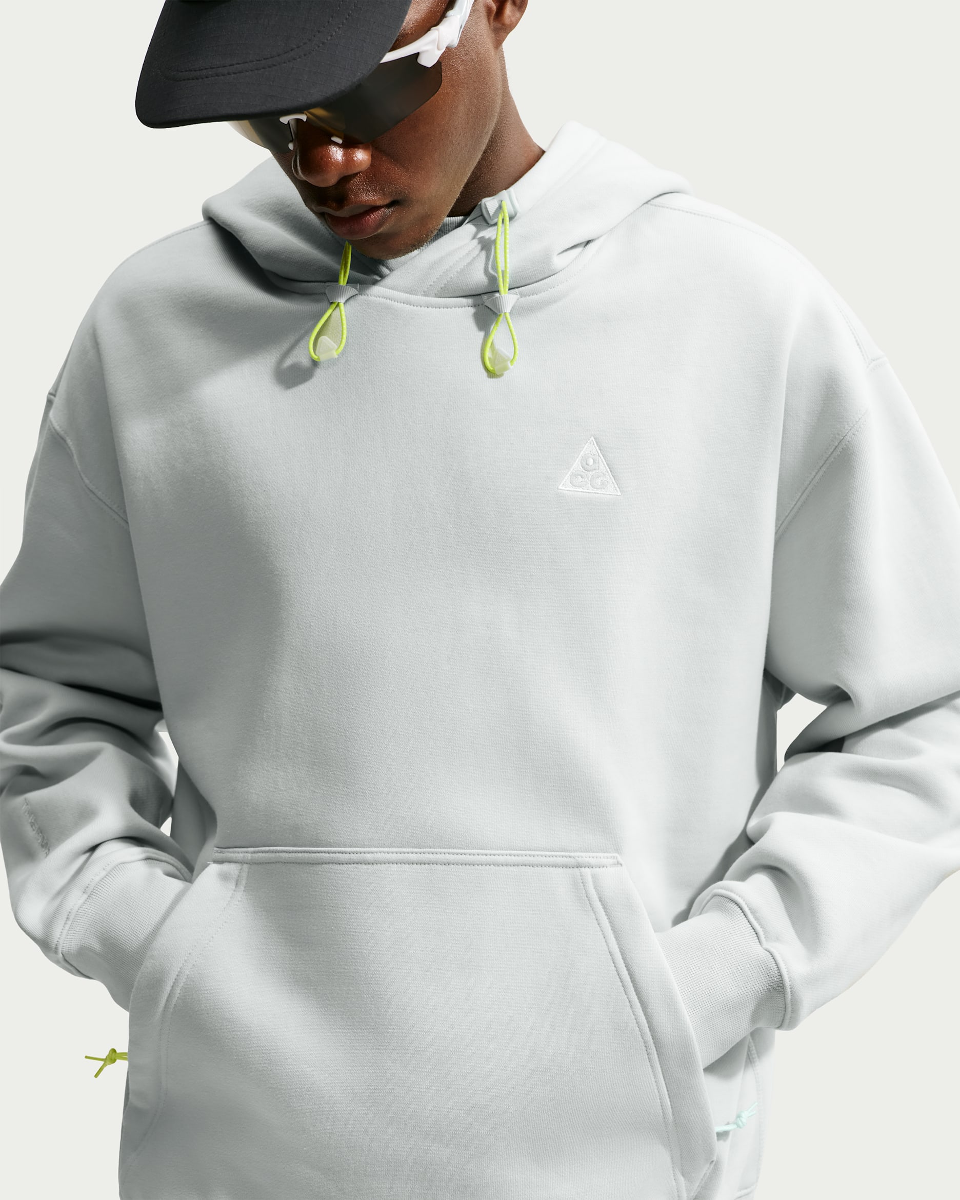 Nike ACG "Tuff Fleece" Pullover Hoodie - Light Silver/Summit White
