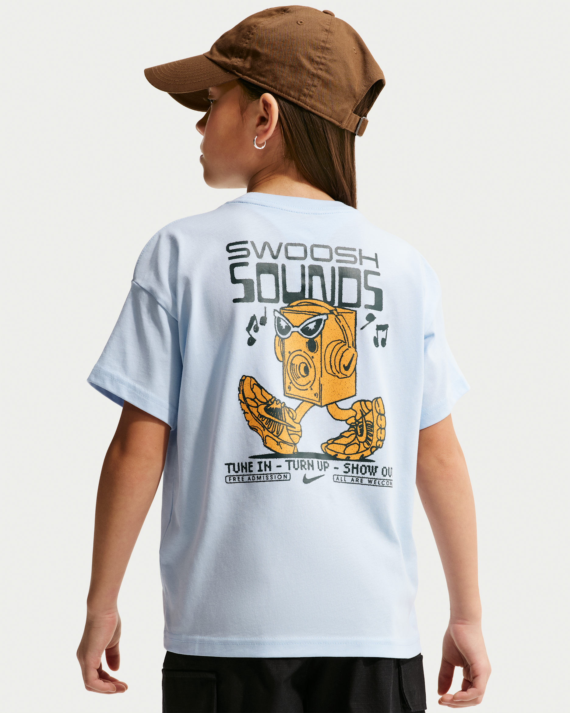 Nike Swoosh Big Kids' Max90 T-Shirt - Hydrogen Blue