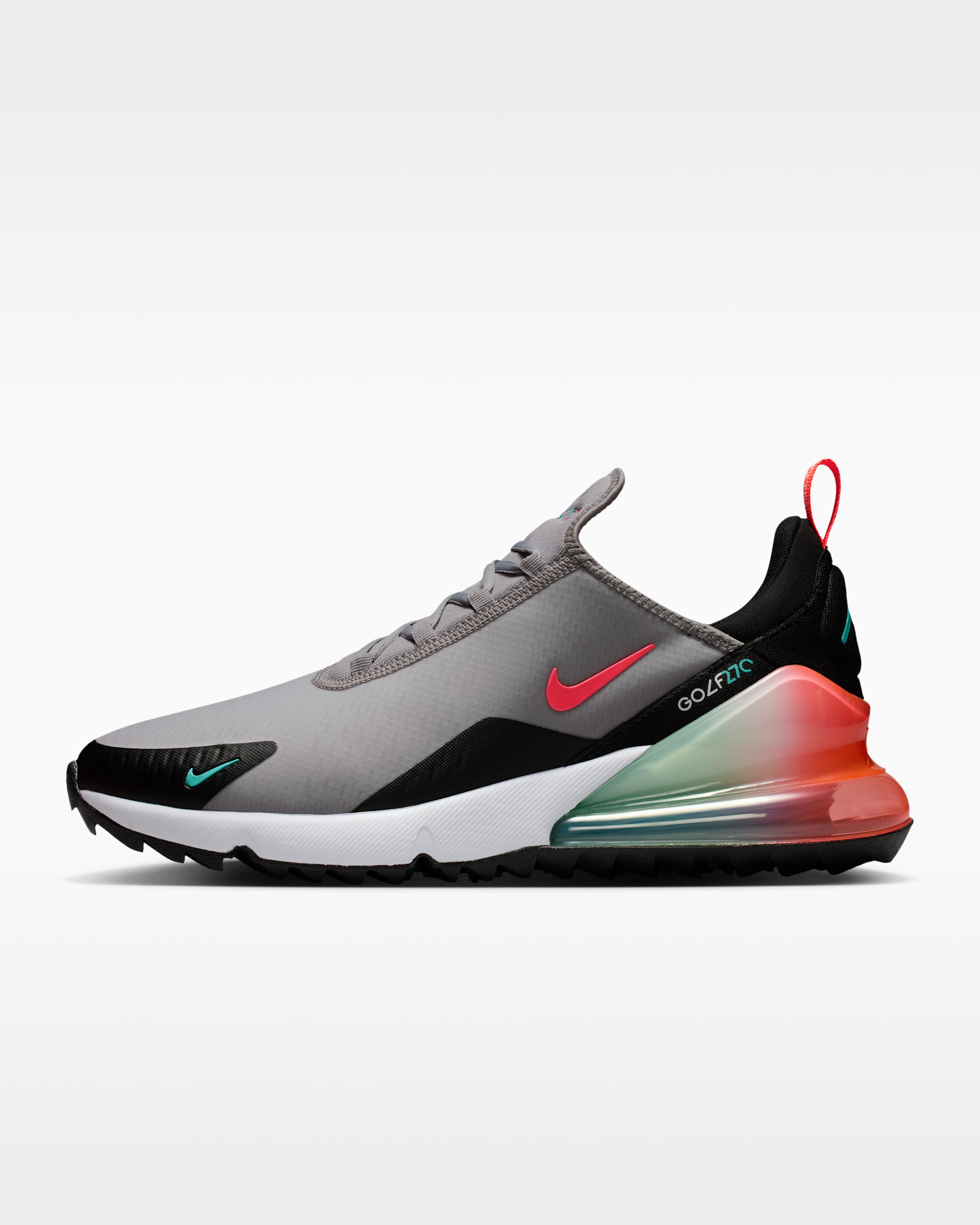 Tenis de golf Nike Air Max 270 G - Gris atmósfera/Blanco/Negro/Ponche cálido
