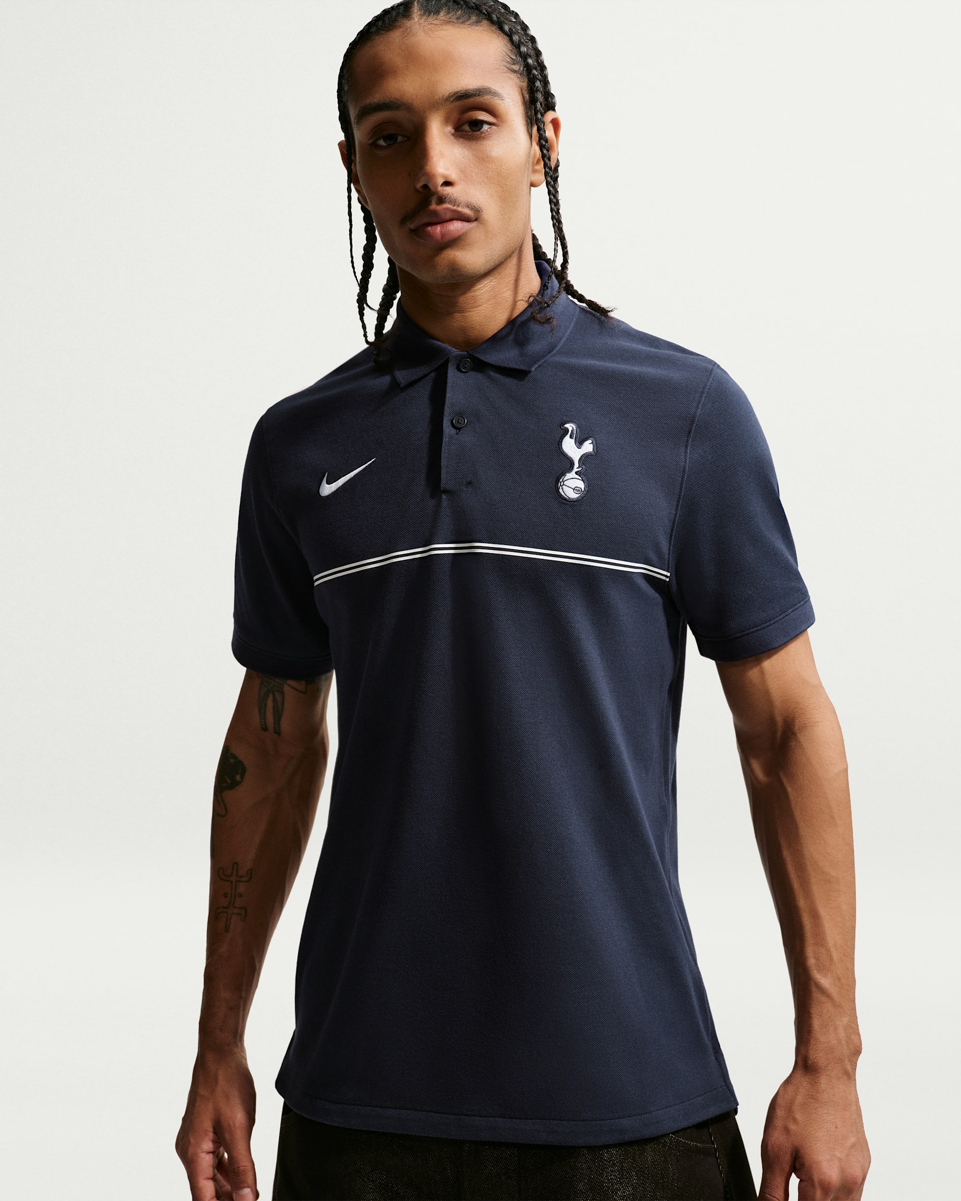 Polo da calcio Nike Dri-FIT Tottenham Hotspur The Nike Polo – Uomo - Ossidiana/Bianco