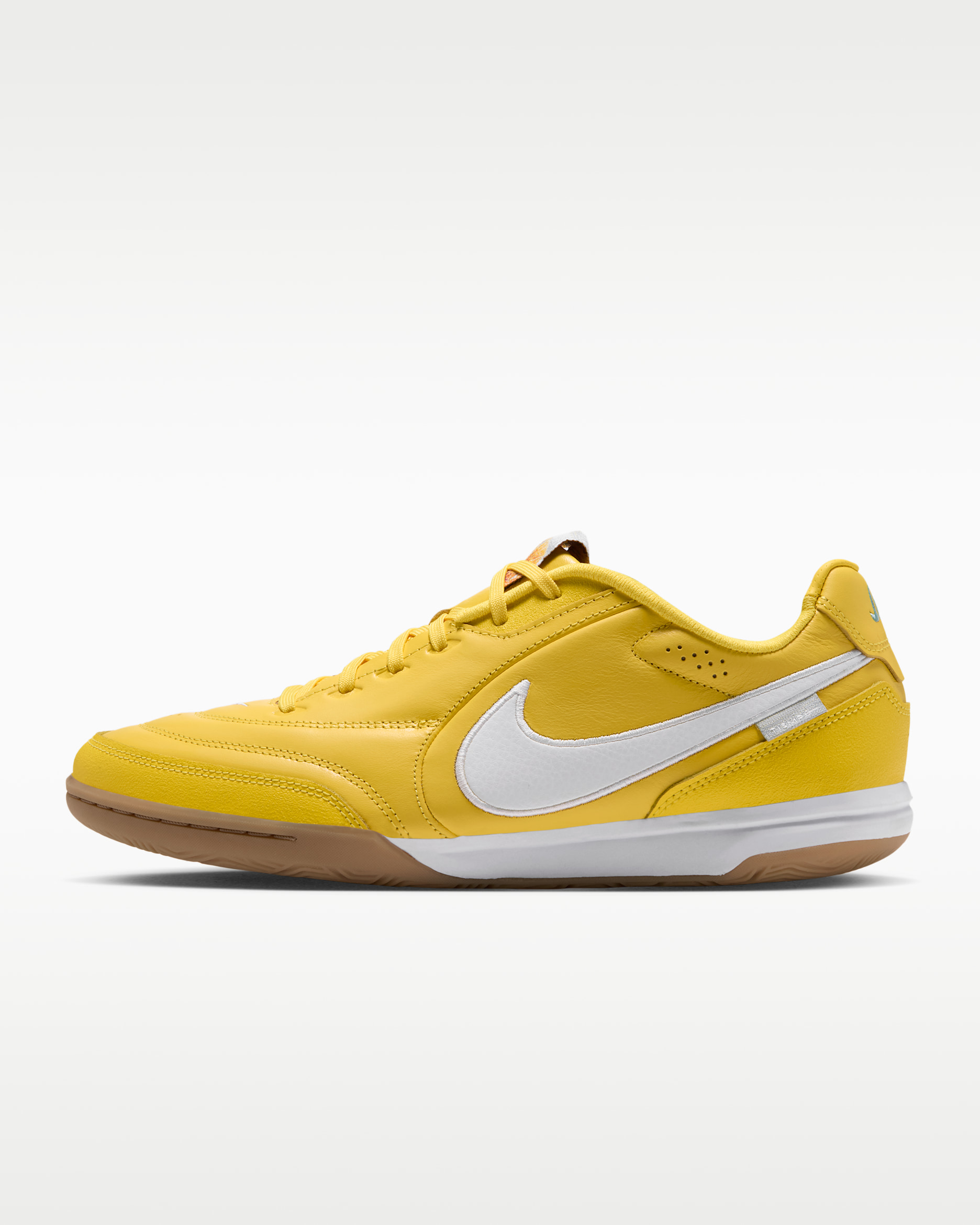 Nike Tiempo Streetgato 'Joga Bonito' Indoor/Court Low-Top Football Shoes - Chrome Yellow/Gum Medium Brown/White