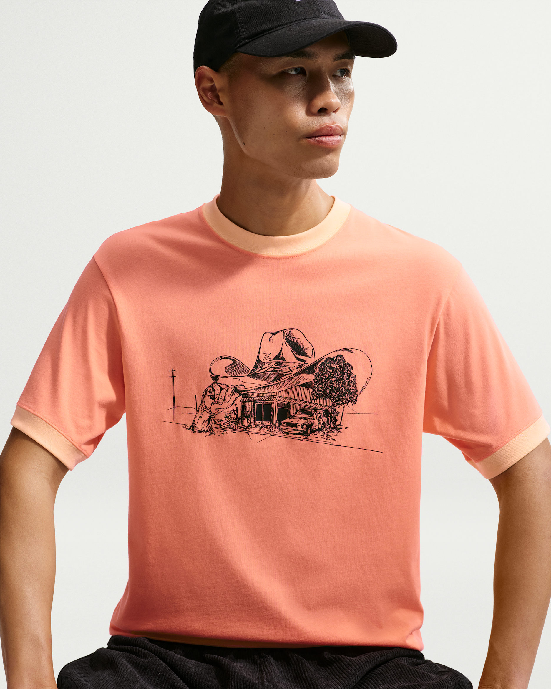 Camisola de skateboard de manga curta Nike SB - Laranja Frost/Tangerine Tint