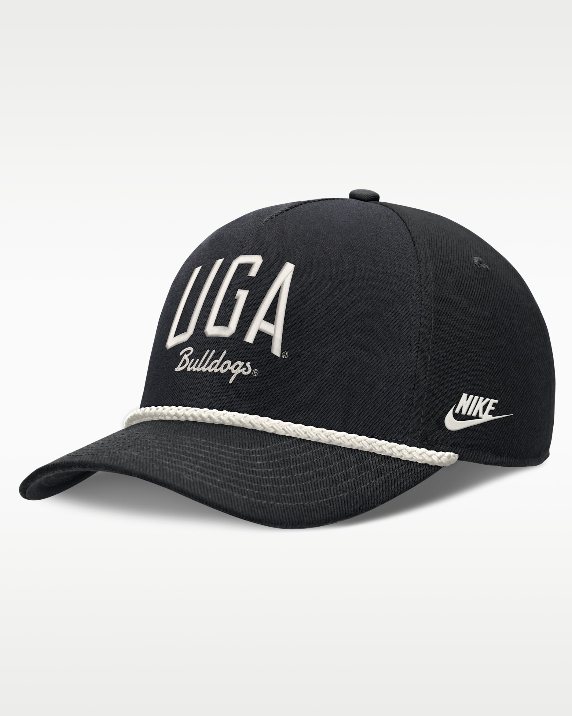 Georgia Legacy Letter Rise Men's Nike Dri-FIT College A-Frame Adjustable Hat - Black
