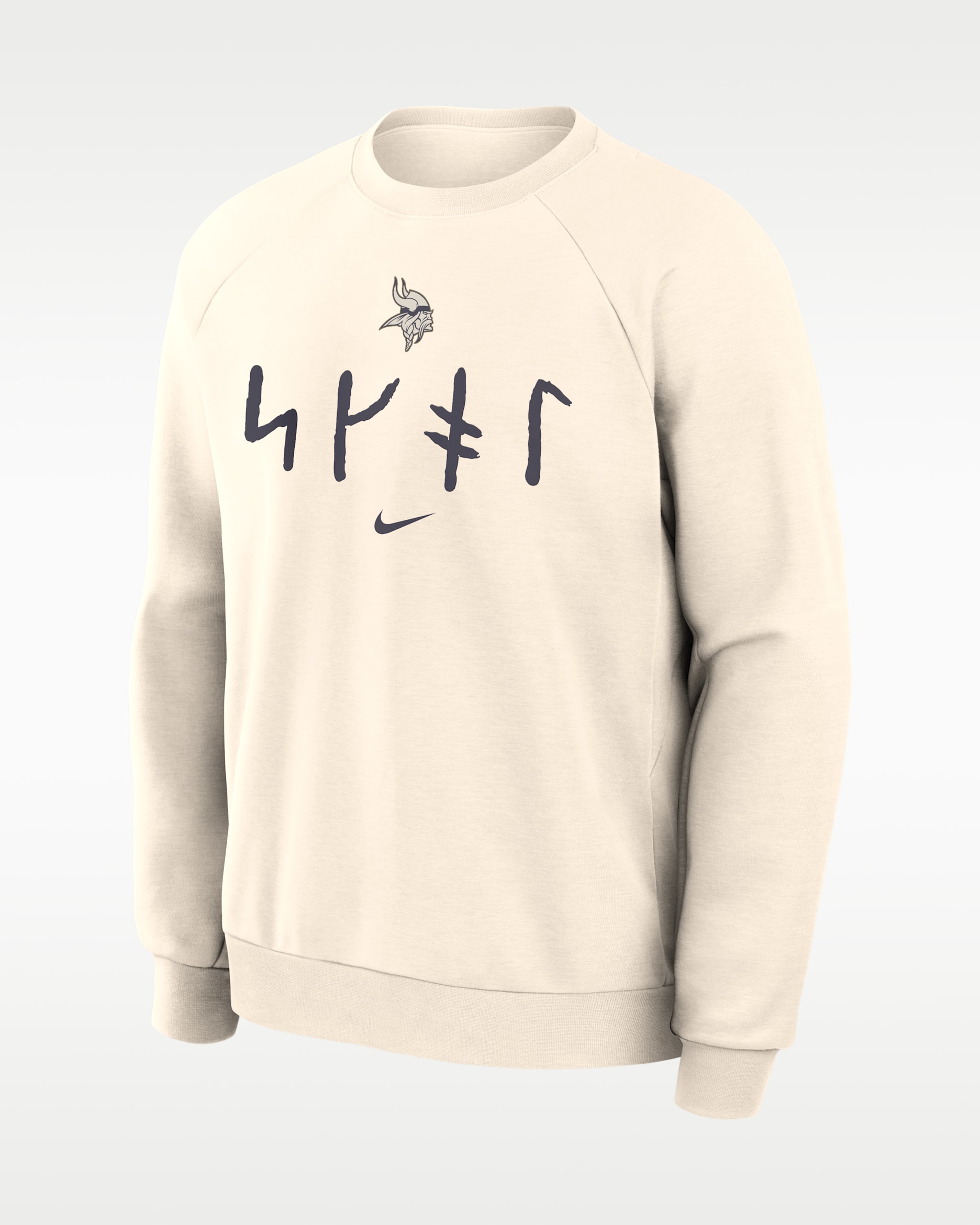 Sudadera de cuello redondo sin cierre Nike Dri-FIT de la NFL para hombre Minnesota Vikings Rivalries Collection Primary - Crema