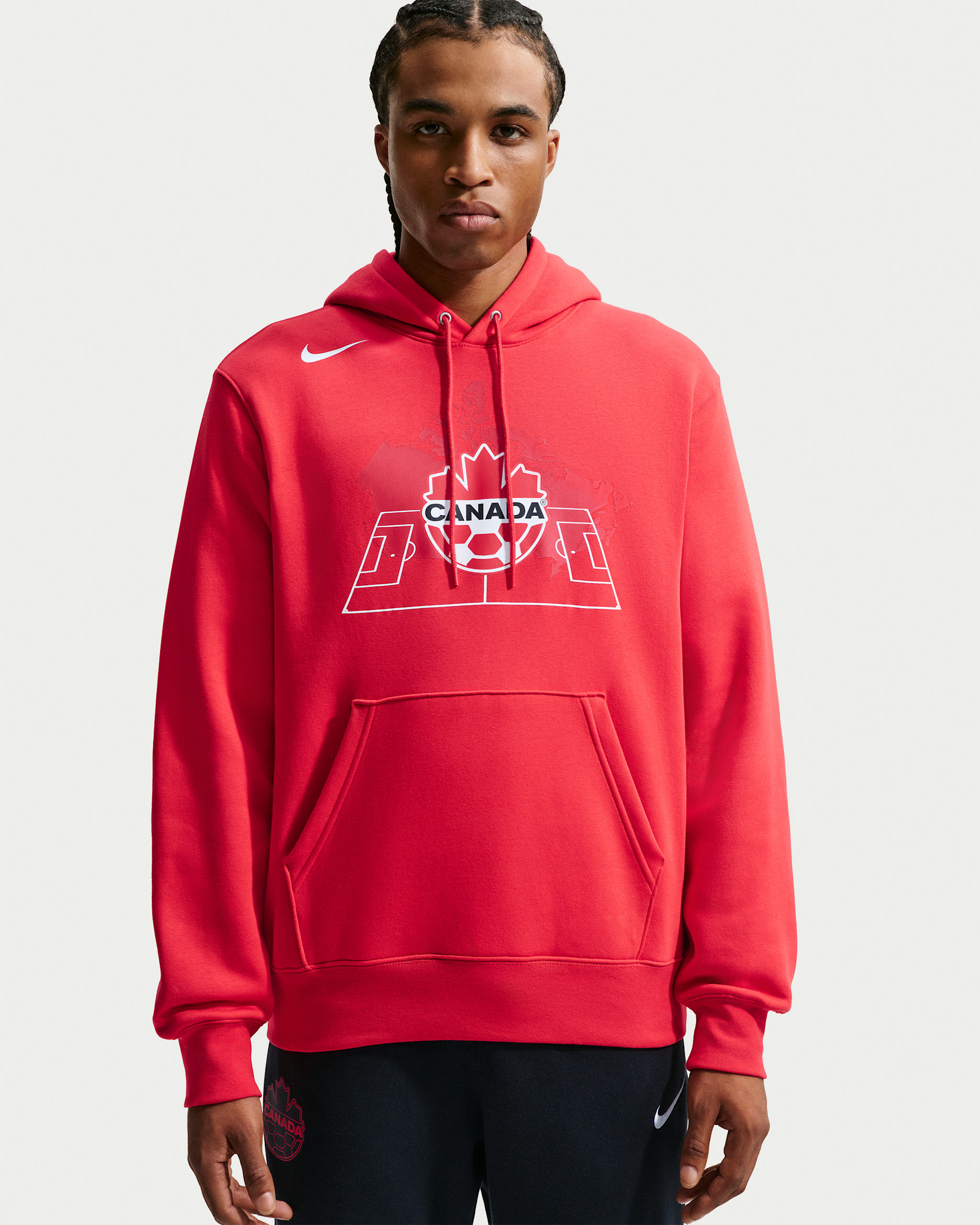 Sweat à capuche Nike Canada Club Fleece pour homme - University Red