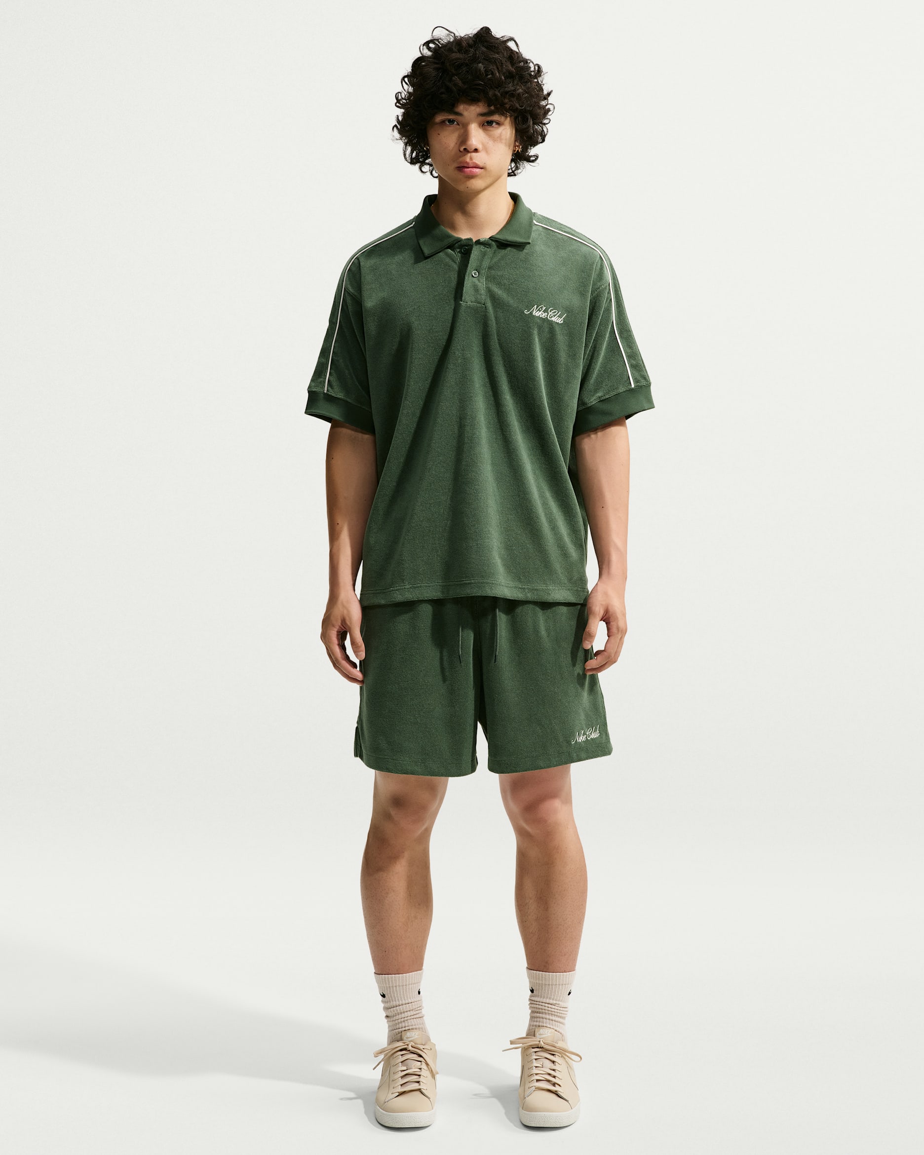 Nike Sportswear Club Men's Terry Shorts - Fir/White/Phantom