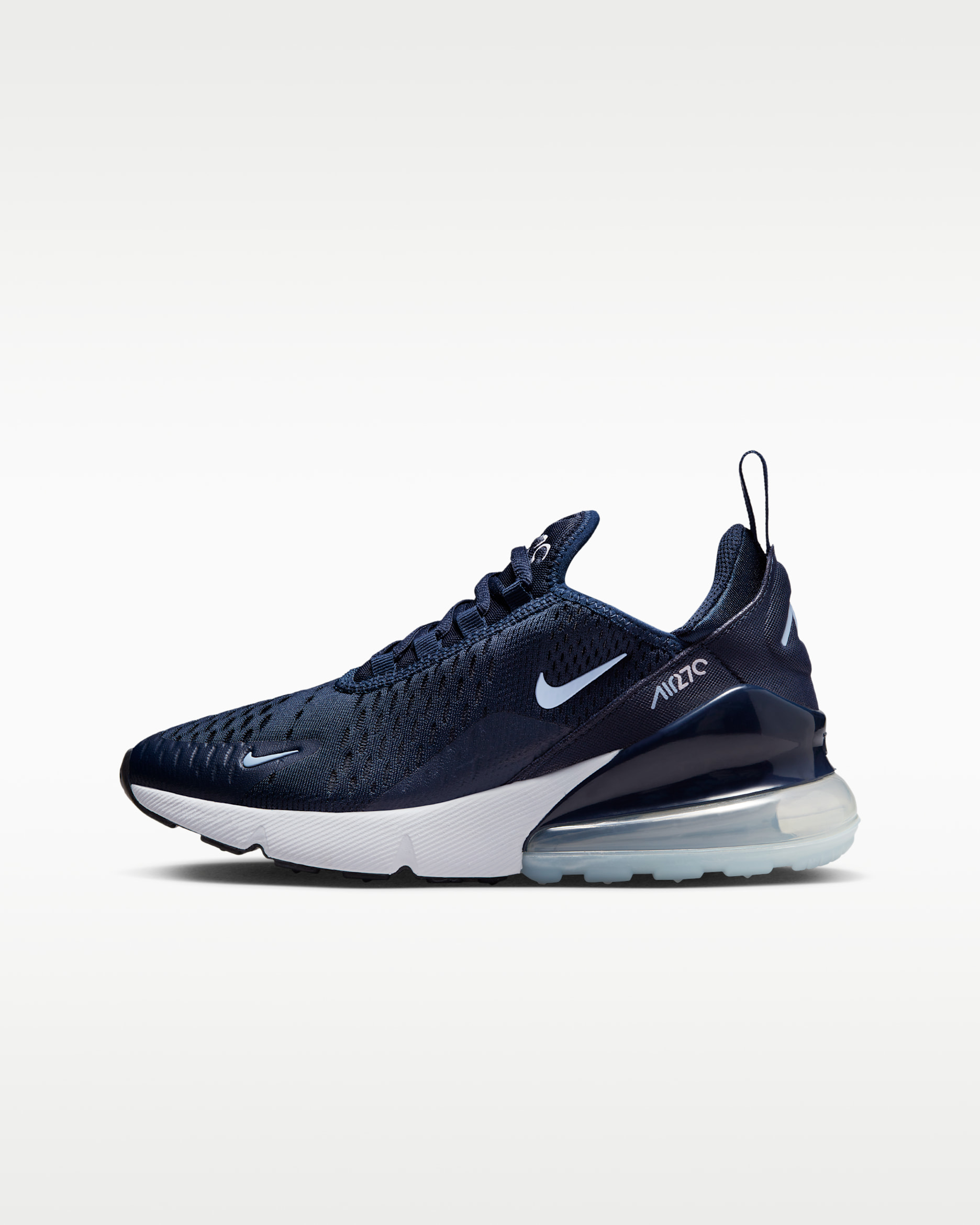 Nike Air Max 270 Big Kids' Shoes - Obsidian/White/White/Cobalt Bliss