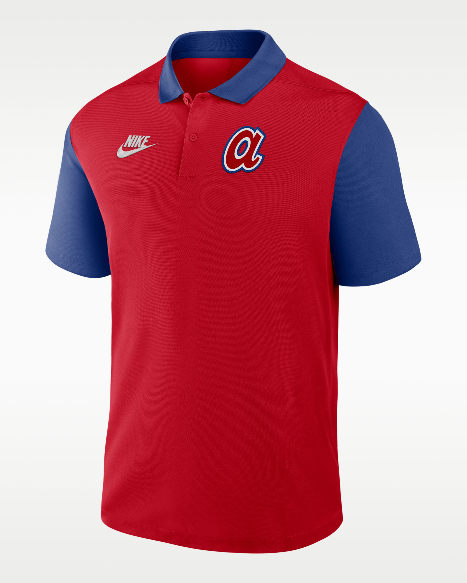 Atlanta Braves Cooperstown Victory Men's Nike Dri-FIT MLB Polo - Red
