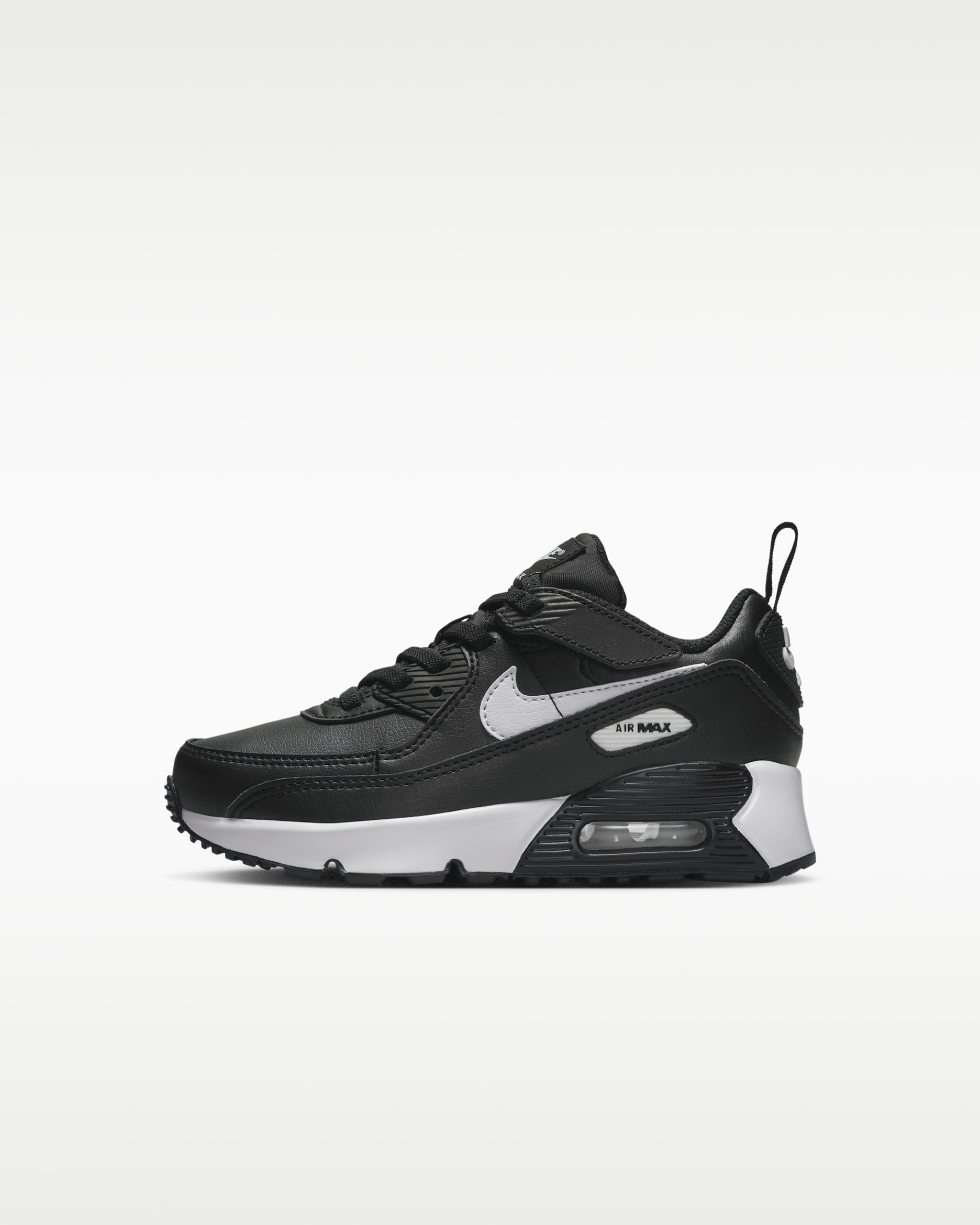 나이키 에어맥스 90 이지온 리틀키즈 신발 - 블랙/블랙/화이트