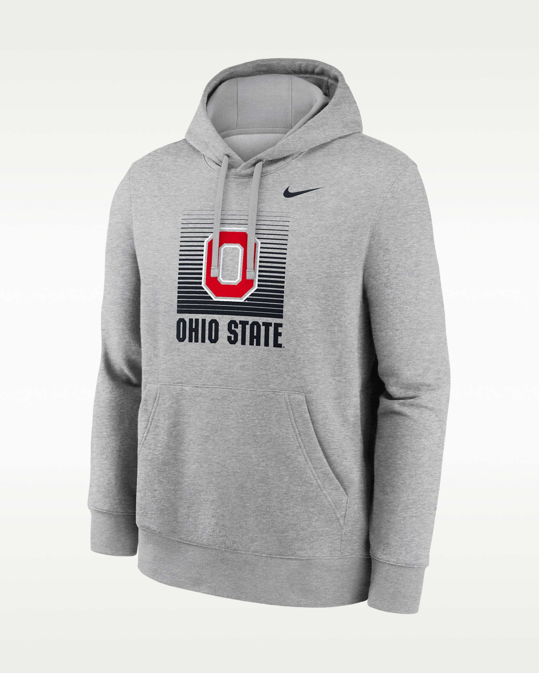 Sudadera con gorro sin cierre universitaria Nike para hombre Ohio State Primetime - Gris jaspeado