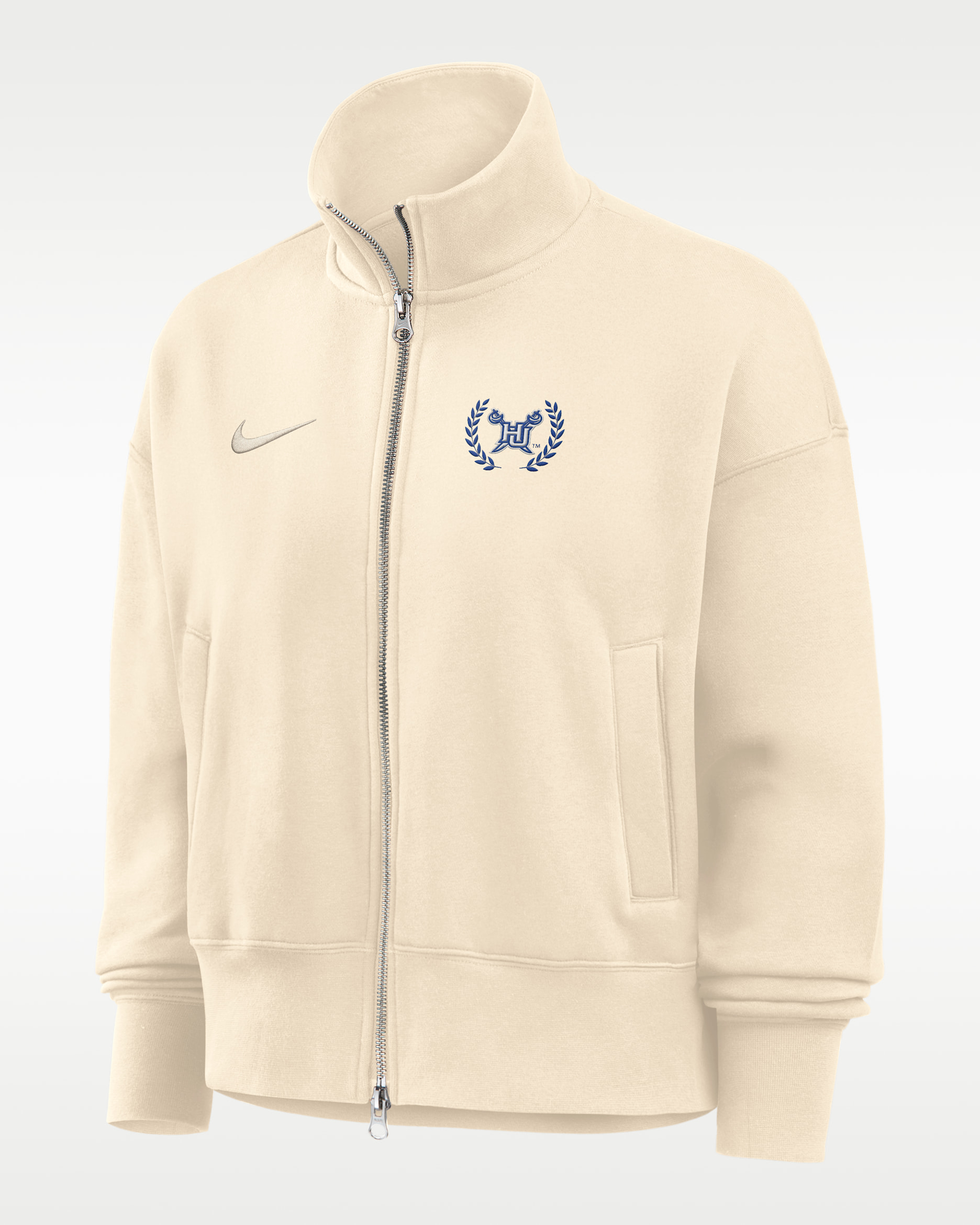 Nike College (Hampton University) Women's Nike Phoenix Fleece Track Jacket - Natural