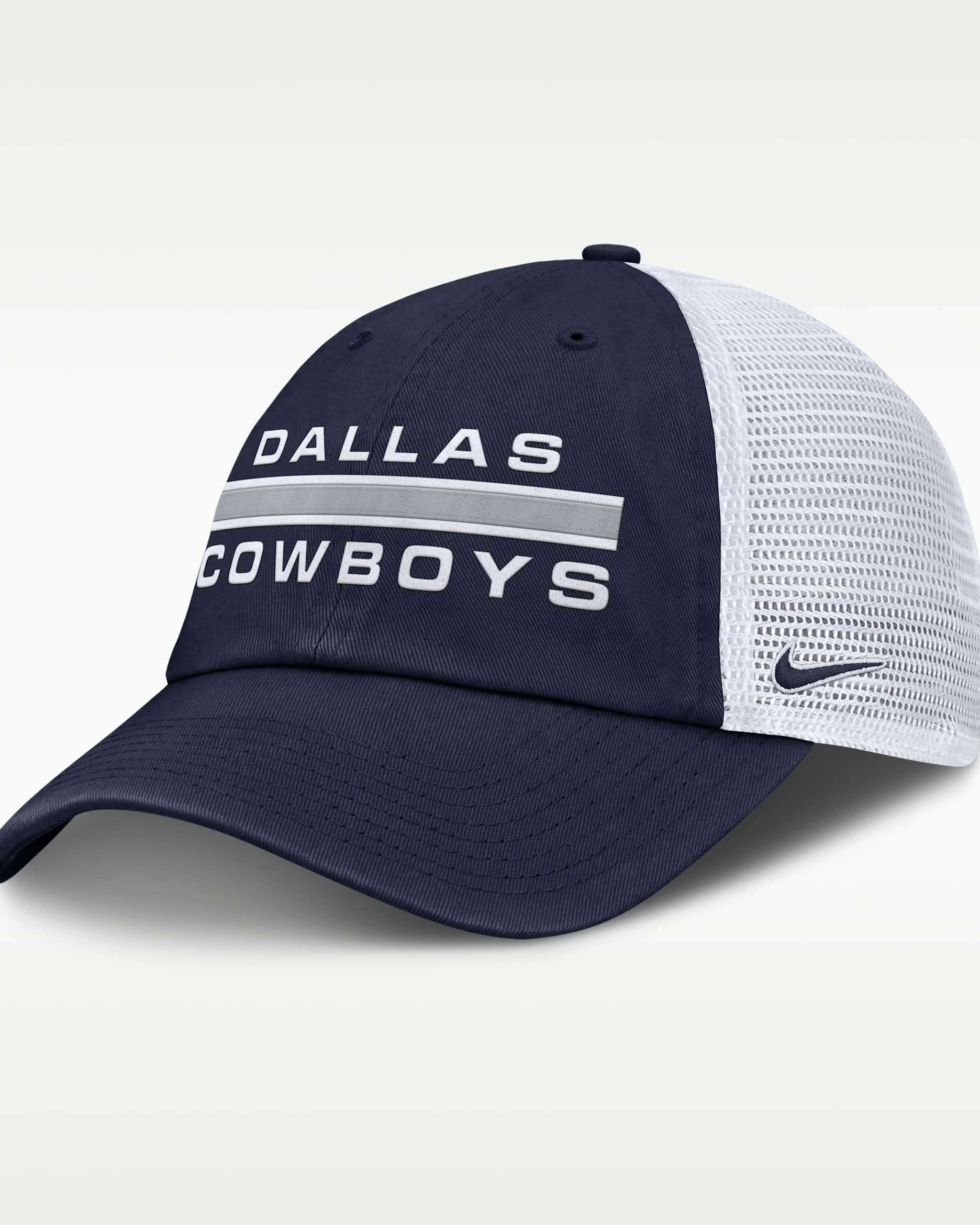 Dallas Cowboys Primetime Men's Nike NFL Trucker Adjustable Hat - Navy/White