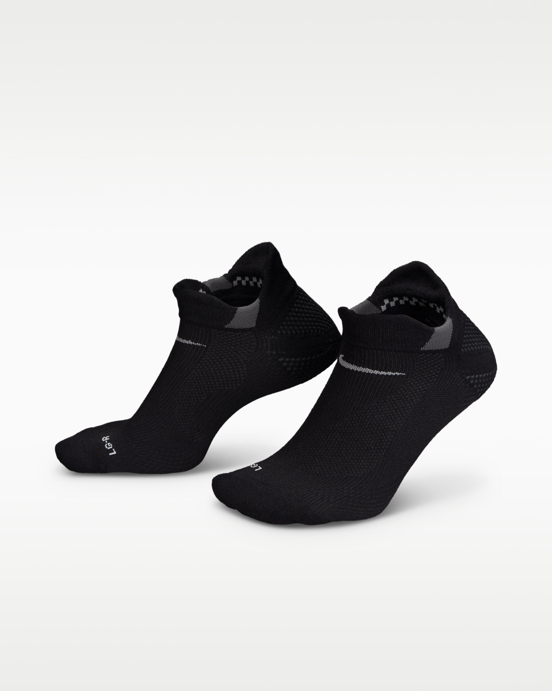 Nike Running Lightweight No-Show Socks (1 Pair) - Black/Dark Smoke Grey/Pure Platinum/Smoke Grey