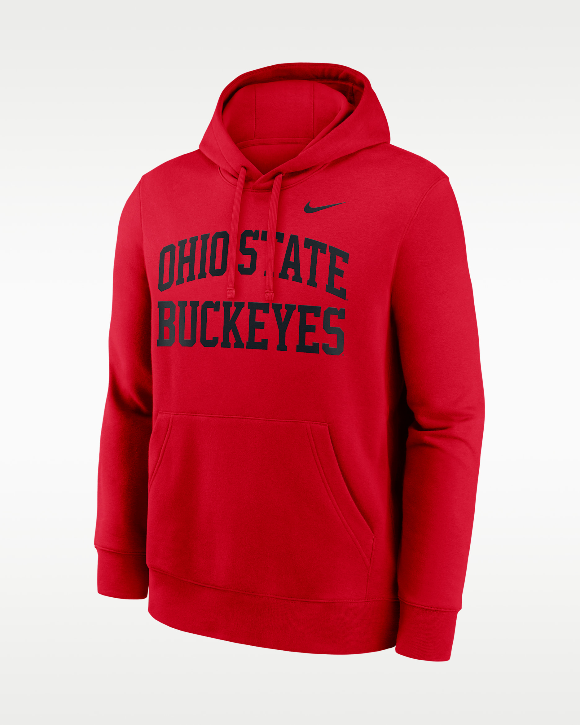 Sudadera con gorro sin cierre universitaria Nike para hombre Ohio State Primetime Arched Club - Escarlata