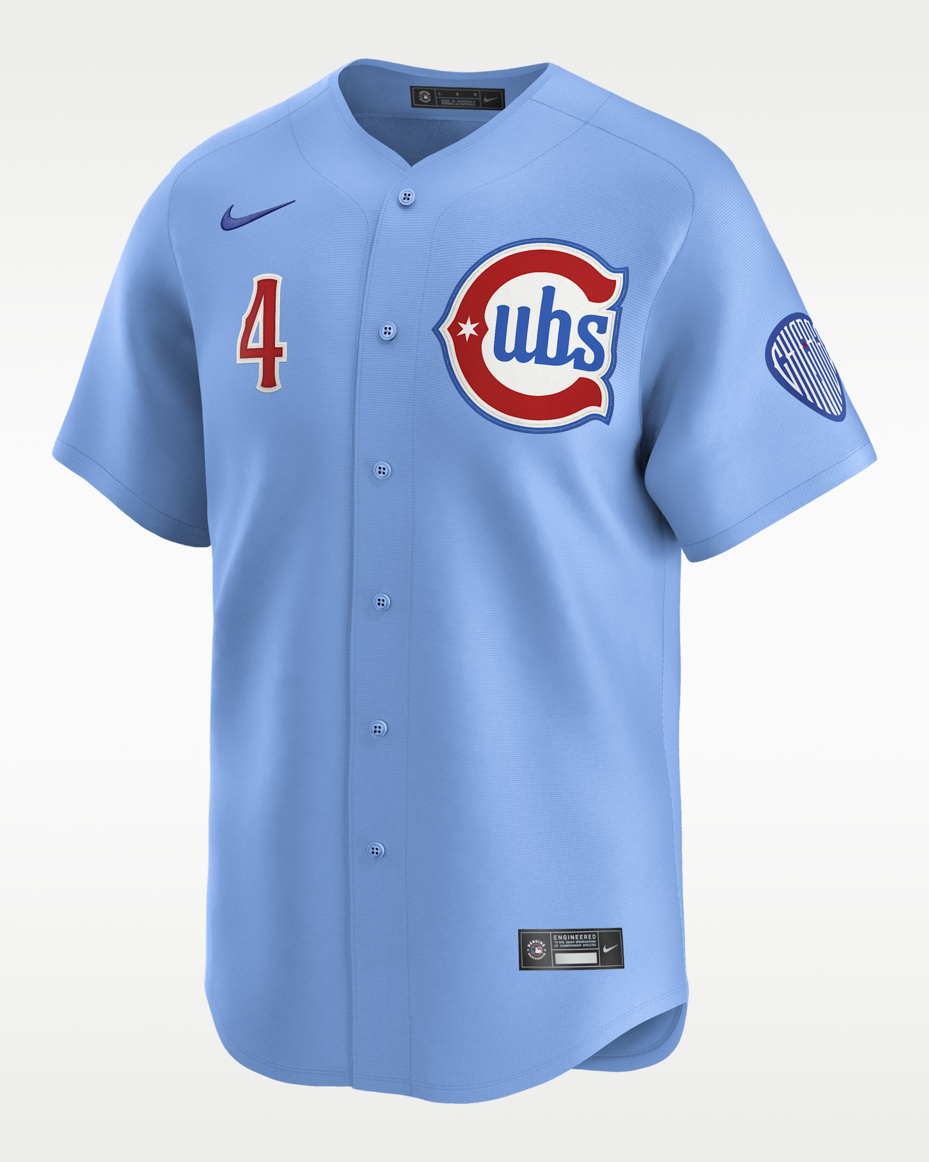 Jersey Nike Dri-FIT de la MLB Limited para hombre de Pete Crow-Armstrong de los Chicago Cubs - Azul claro