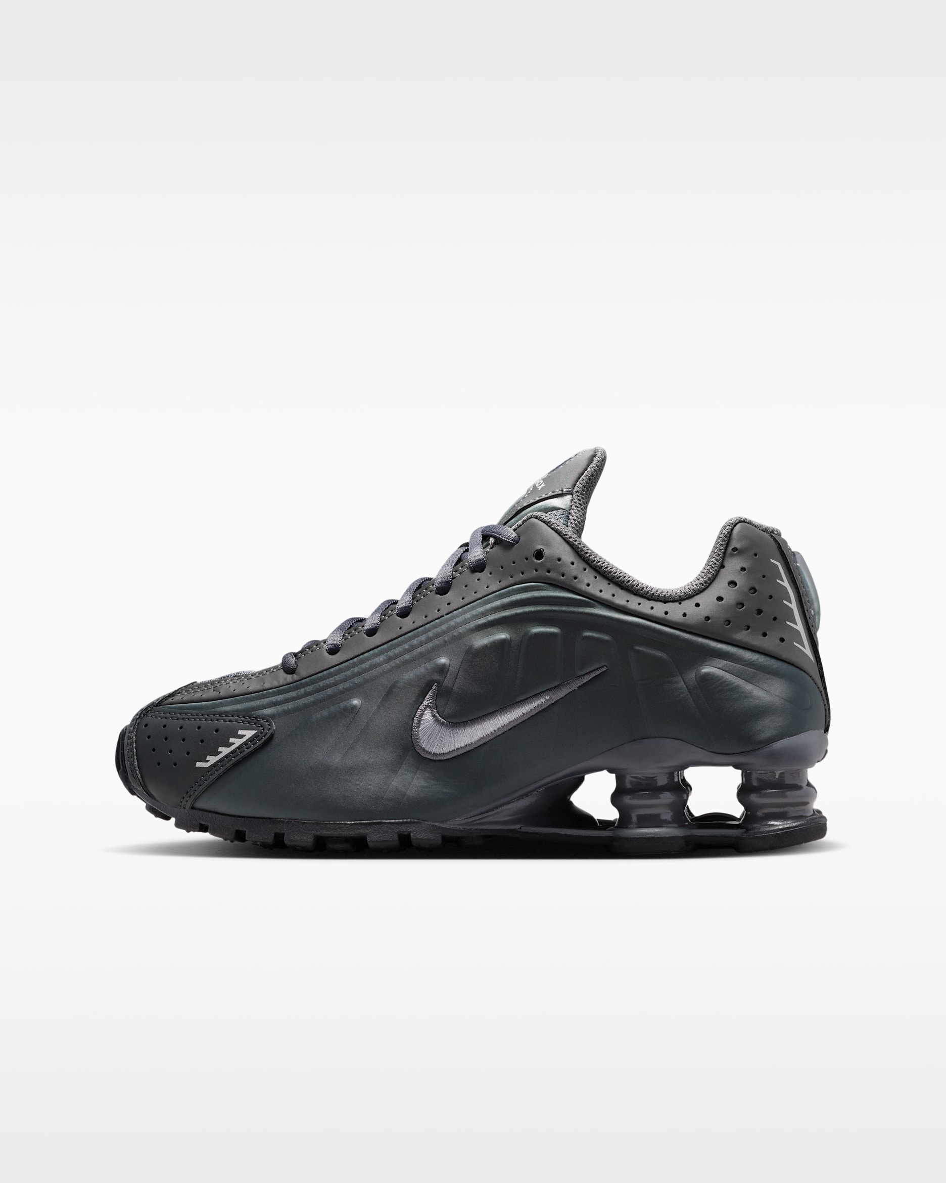 Nike Shox R4 Older Kids' Shoes - Anthracite/Iron Grey/Reflect Silver/Wolf Grey
