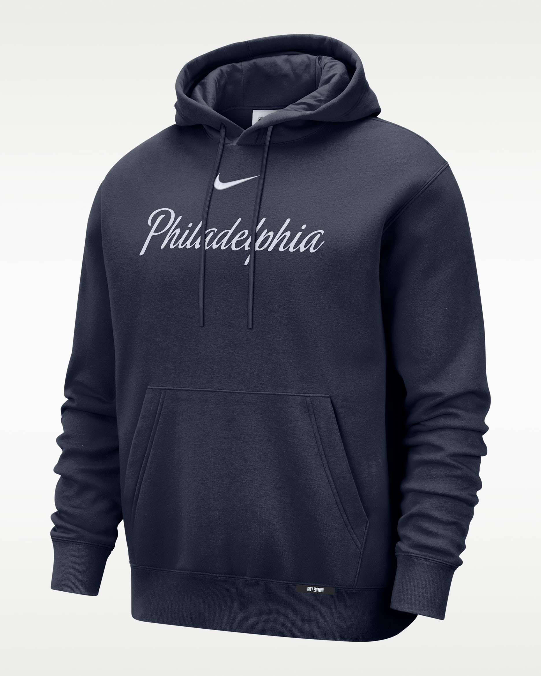 Sudadera con gorro sin cierre Nike Basketball Club para hombre Philadelphia 76ers City Edition - Azul marino universitario
