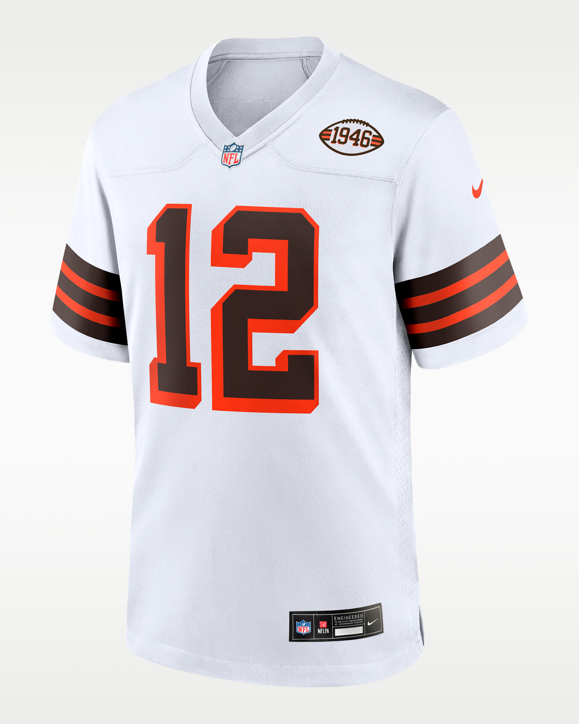 Jersey Nike de la NFL Game para hombre Shedeur Sanders Cleveland Browns 2025 NFL Draft - Blanco