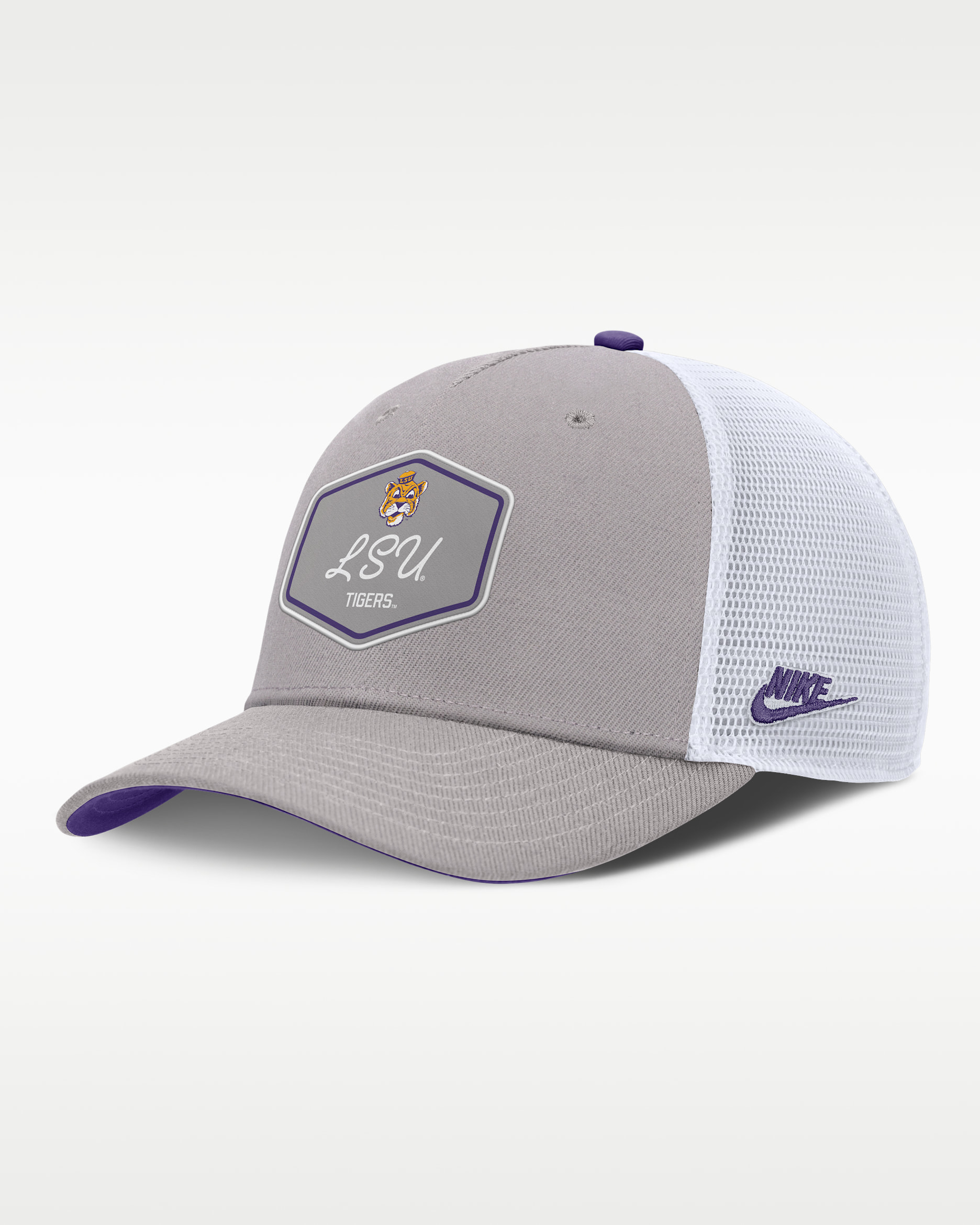LSU Legacy Rise Men's Nike College Adjustable Hat - Grey
