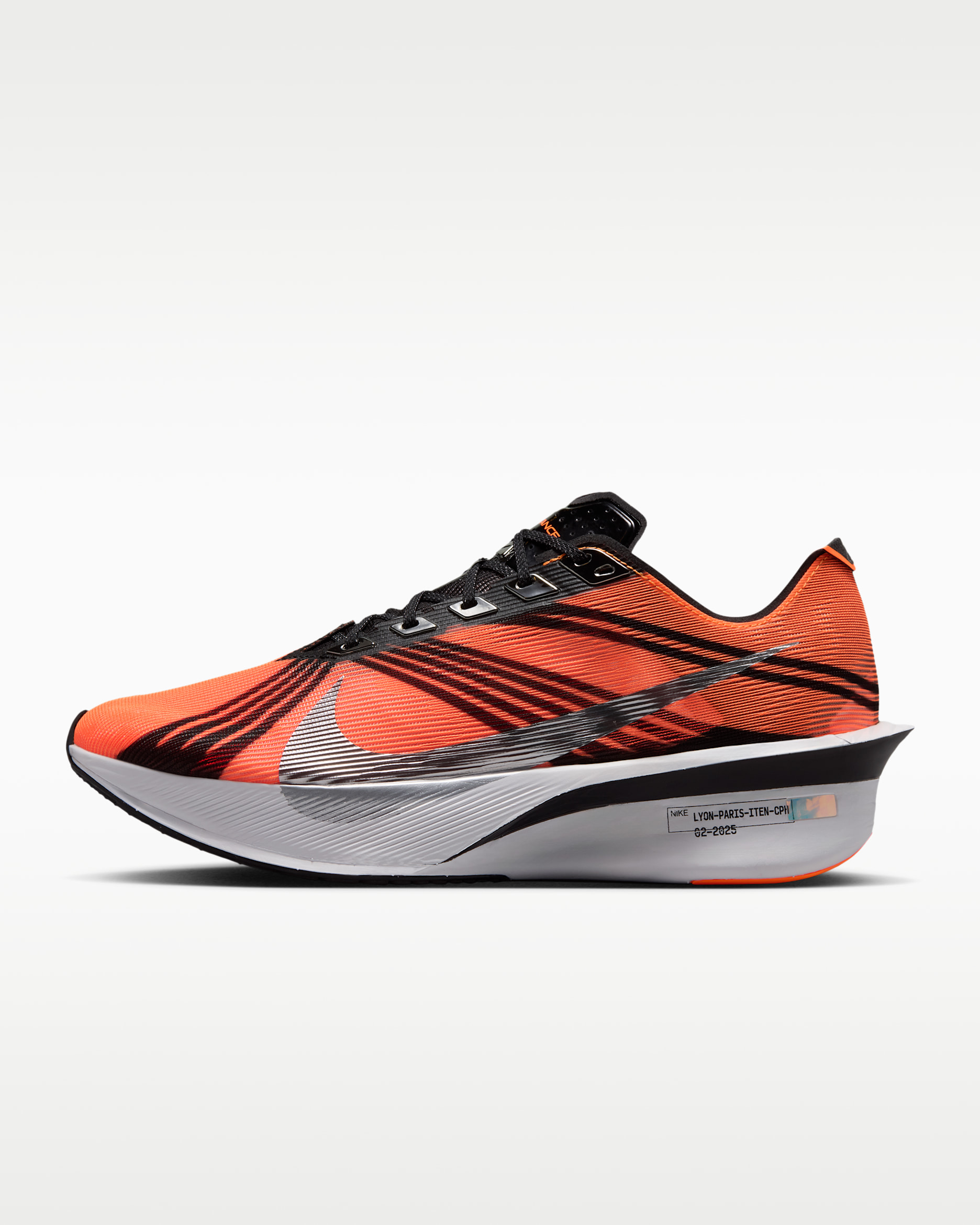 Tävlingssko för hårt underlag Vaporfly 4 x DISTANCE för män - Total Orange/Svart/Vit/Metallic Silver
