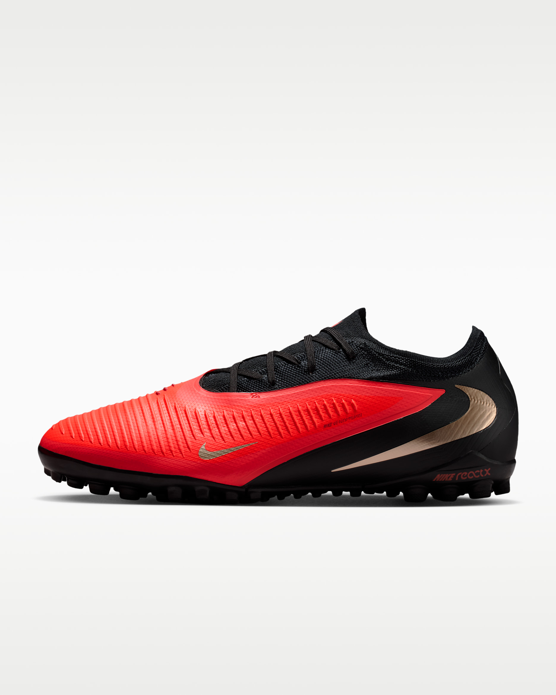 Nike Phantom 6 Low Pro Turf Football Shoe - Bright Crimson/Bright Crimson/Black