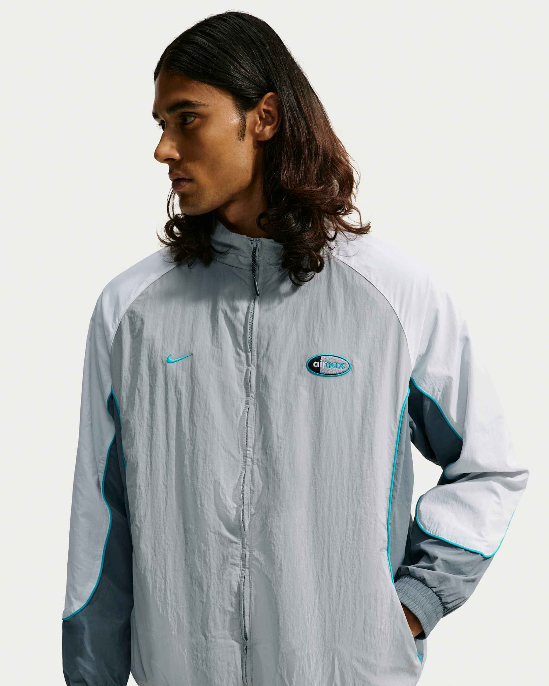 Nike Air Max 95 Men's Woven Jacket - Light Smoke Grey/Cool Grey/Summit White/Dusty Cactus