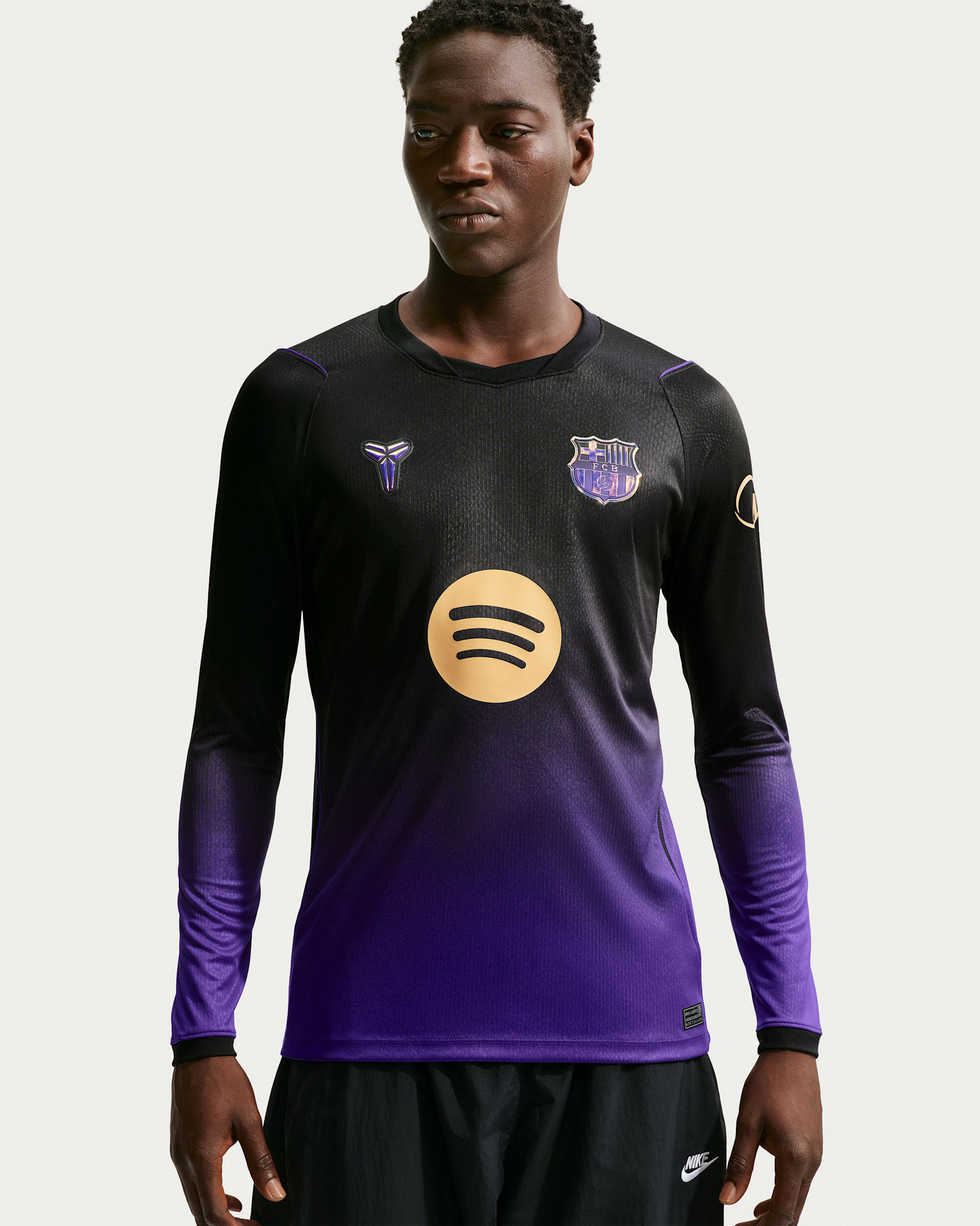 F.C. Barcelona 2026/27 Stadium Away Men's Kobe Dri-FIT Football Long-Sleeve Replica Jersey - Field Purple/Field Purple/Black/Metallic Gold