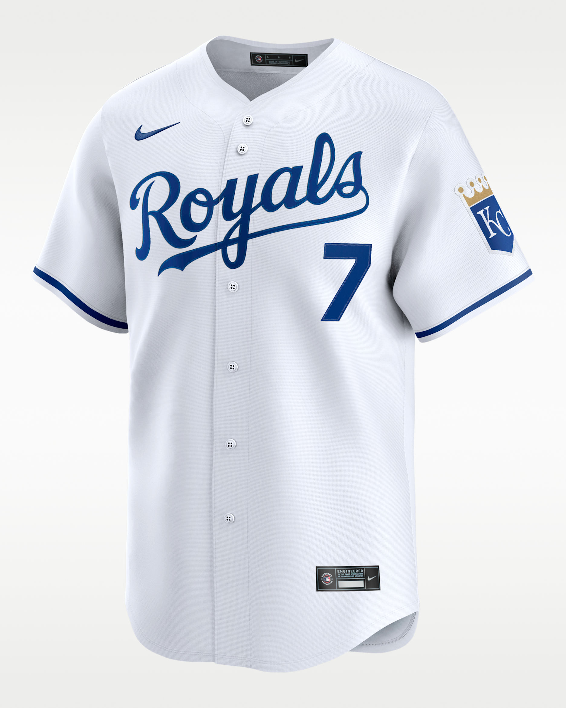 Bobby Witt Jr. Kansas City Royals Men's Nike Dri-FIT ADV MLB Limited Jersey - White