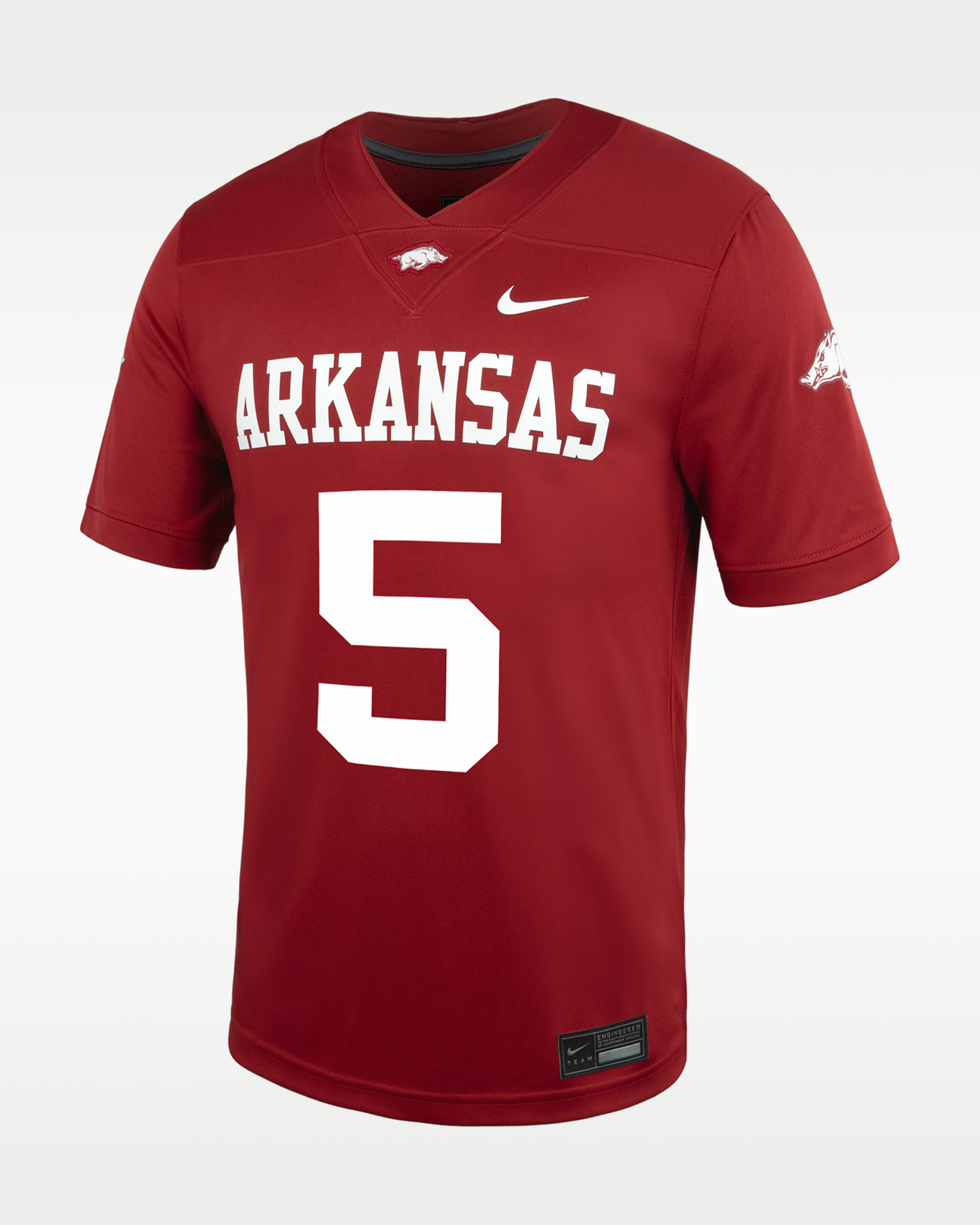 Arkansas Men's Nike College Untouchable Game Jersey - Cardinal Red