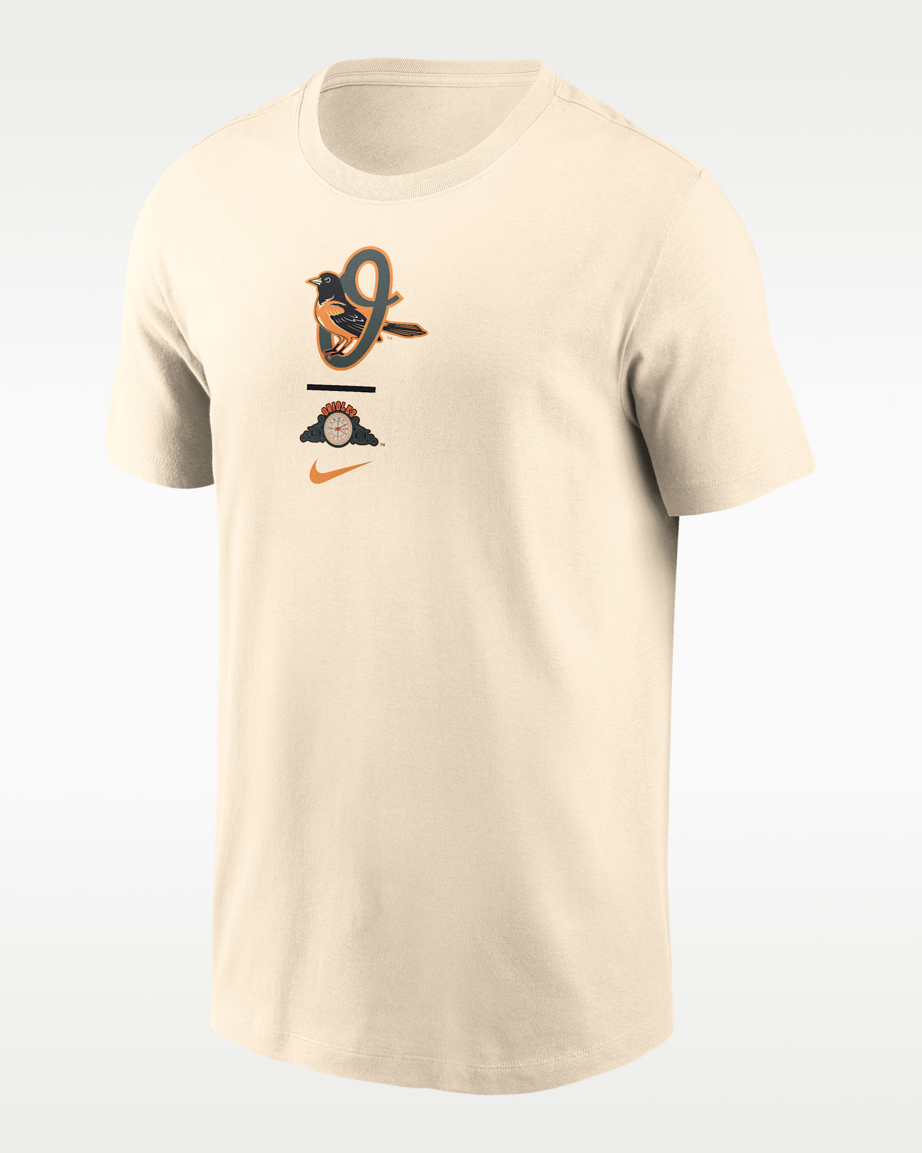 Baltimore Orioles City Connect 2-Hit Men's Nike MLB T-Shirt - Cream