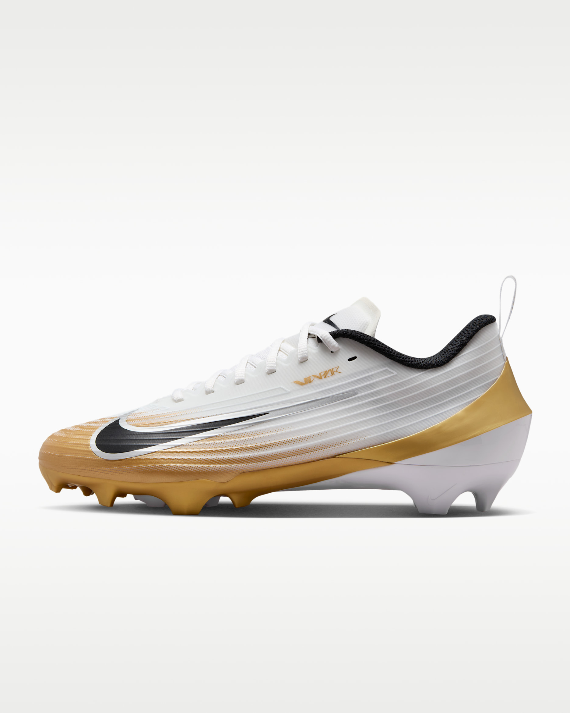 Nike Vapor Speed 3 Football Cleats - White/Metallic Gold/Black