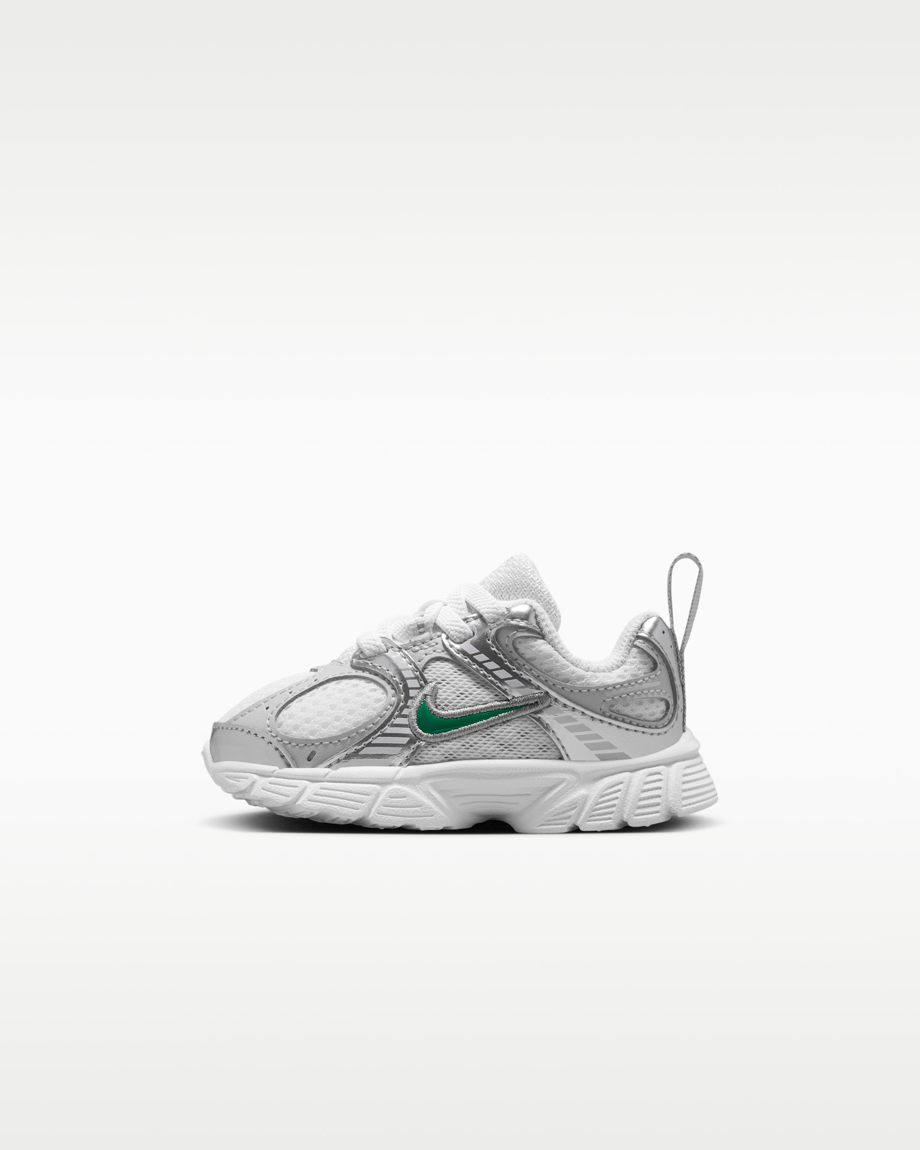 Nike V5 RNR Bebek Ayakkabısı - Beyaz/Vast Grey/Metallic Silver/Malachite