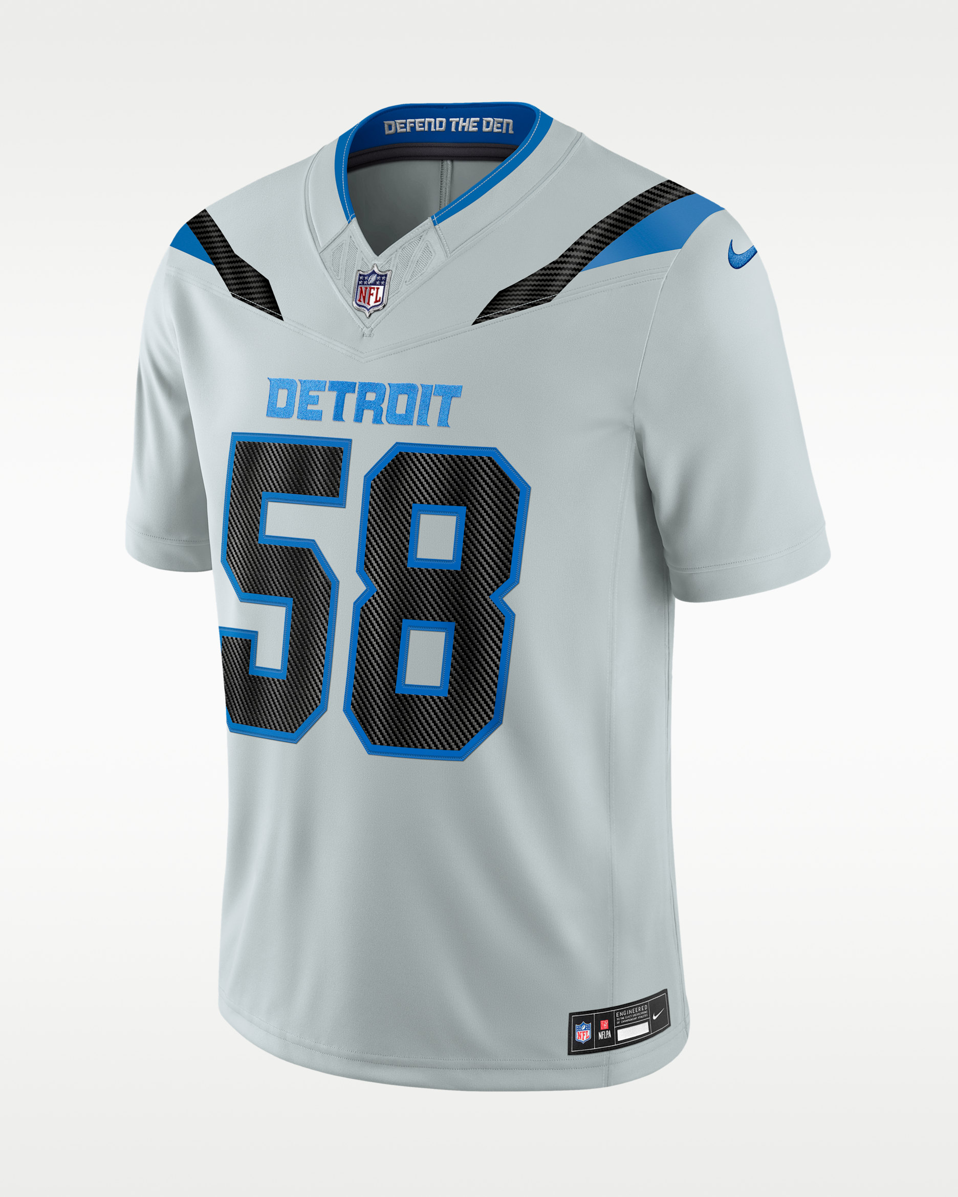 Penei Sewell Detroit Lions Rivalries Collection Men's Nike Dri-FIT NFL Limited Jersey - Silver