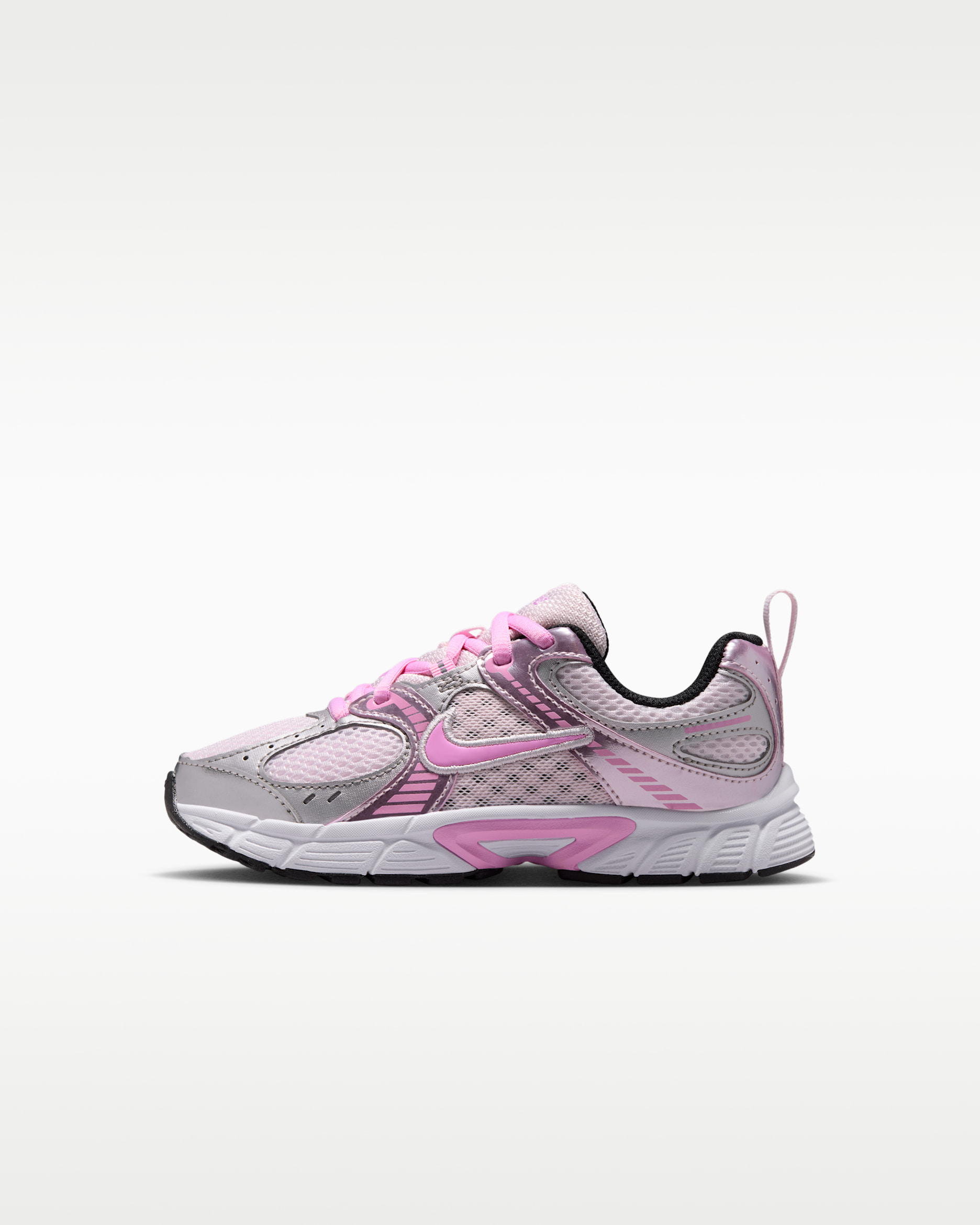 Nike V5 RNR Little Kids' Shoes (Classic laces) - Pearl Pink/Metallic Silver/White/Pink Rise