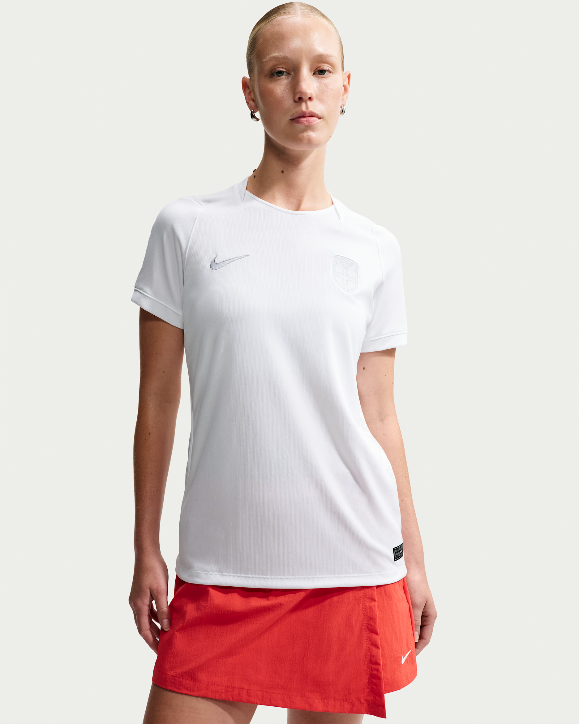 Damska koszulka piłkarska Nike Dri-FIT Norwegia Stadium 2026 (wersja trzecia) – replika - Biel/Pure Platinum/Biel