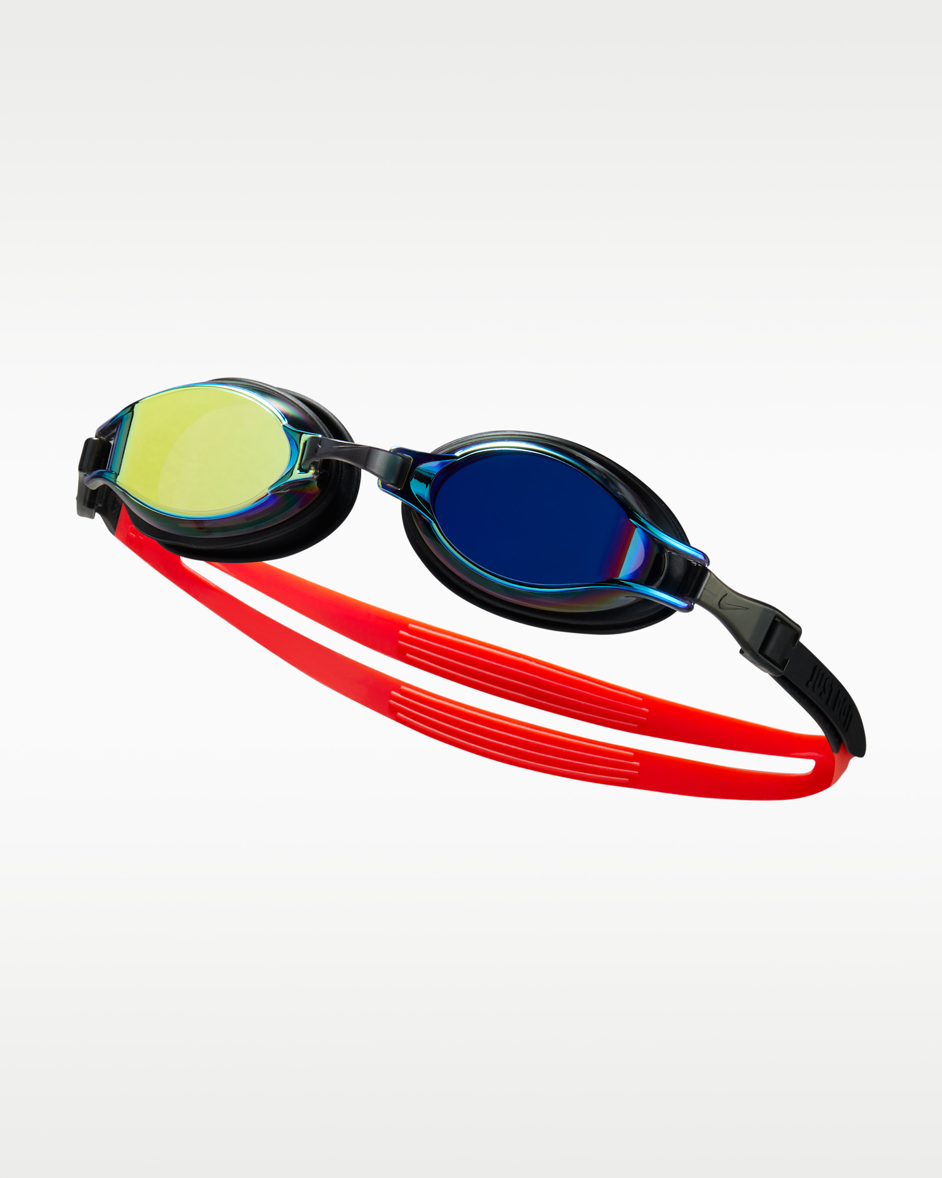 Goggles espejados cromados Nike Swim - Oro/Negro/Rojo picante/Gris humo oscuro