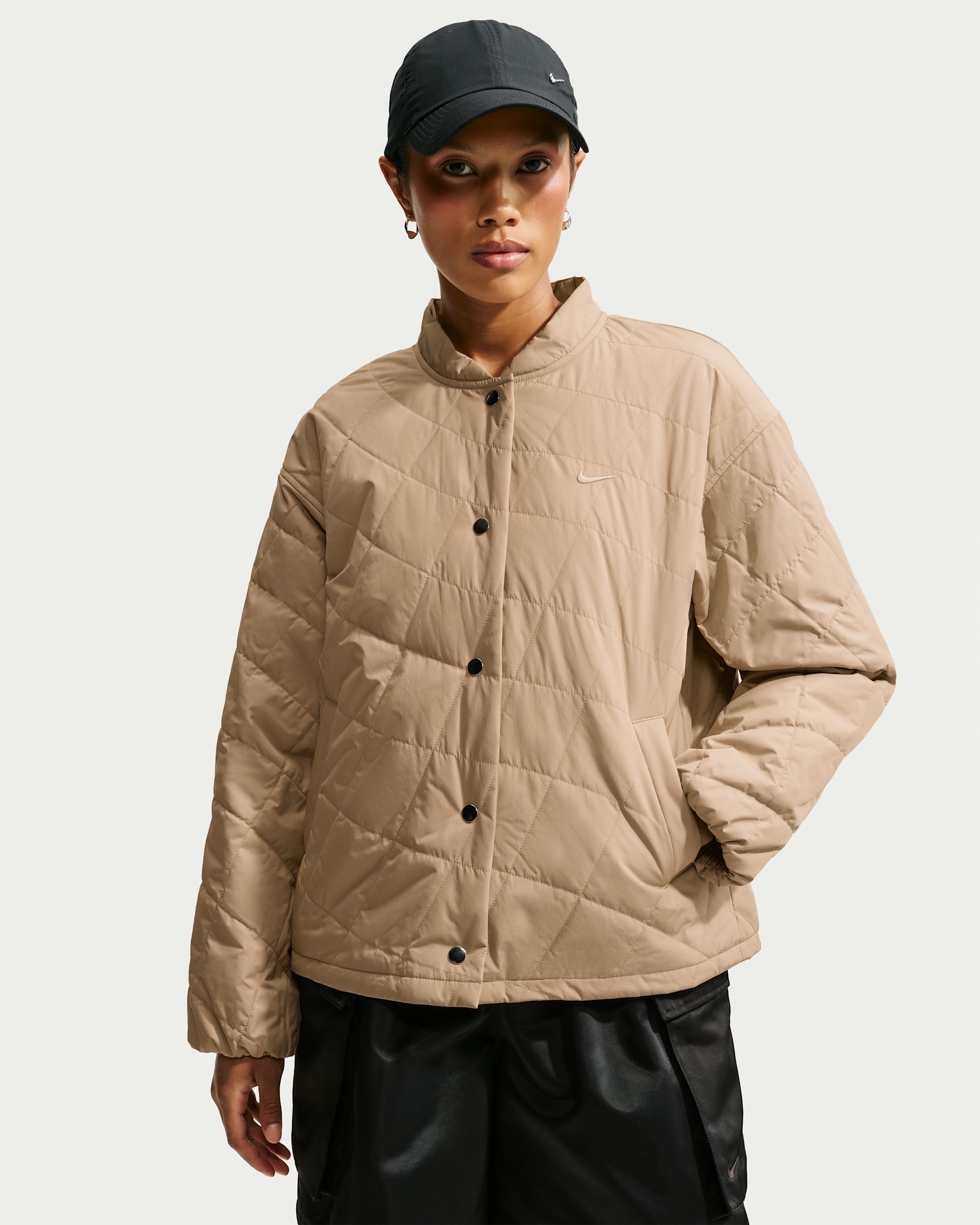 Nike Sportswear Women's Therma-FIT Quilted Barn Jacket - Parachute Beige/Parachute Beige