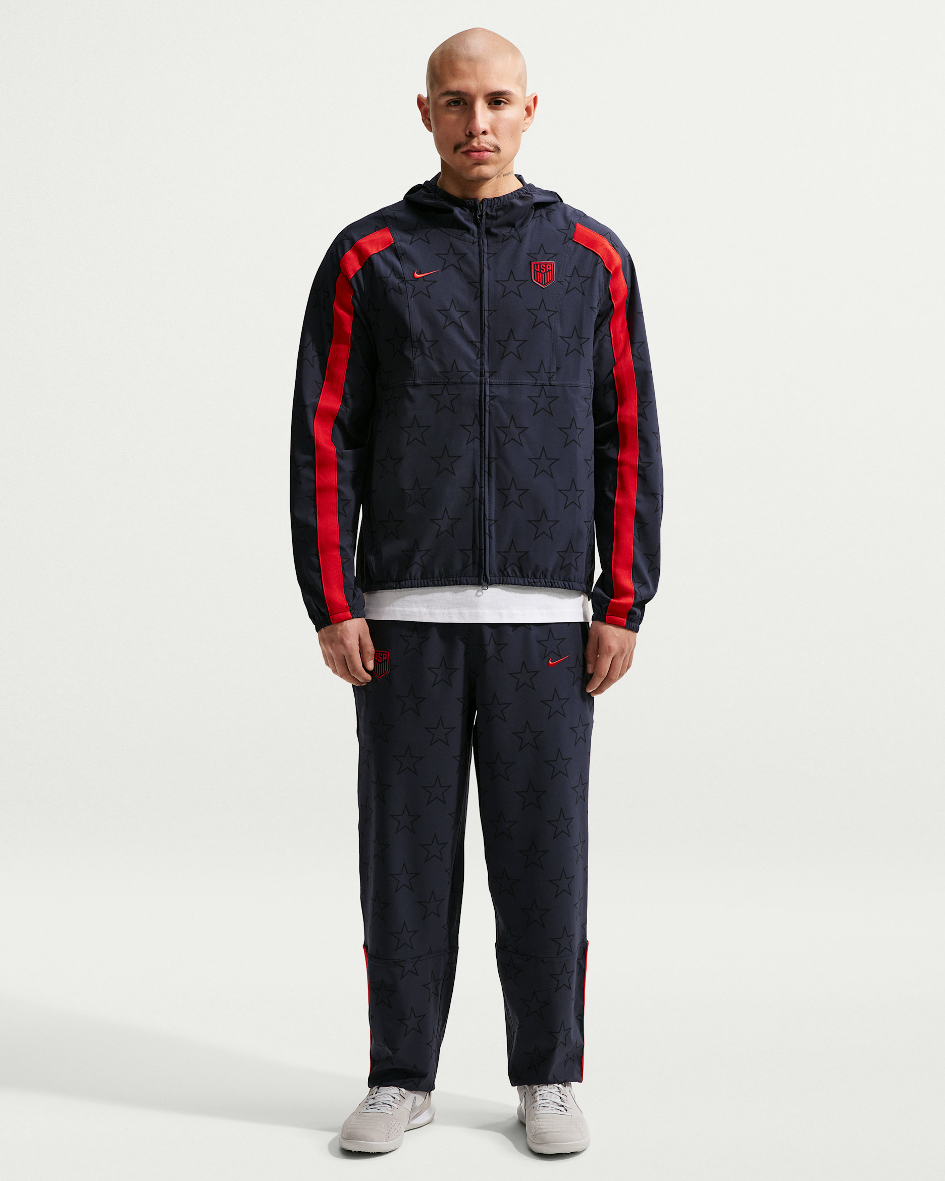USMNT Energy Men's Nike Dri-FIT Soccer Woven Pants - Dark Obsidian/University Red/University Red