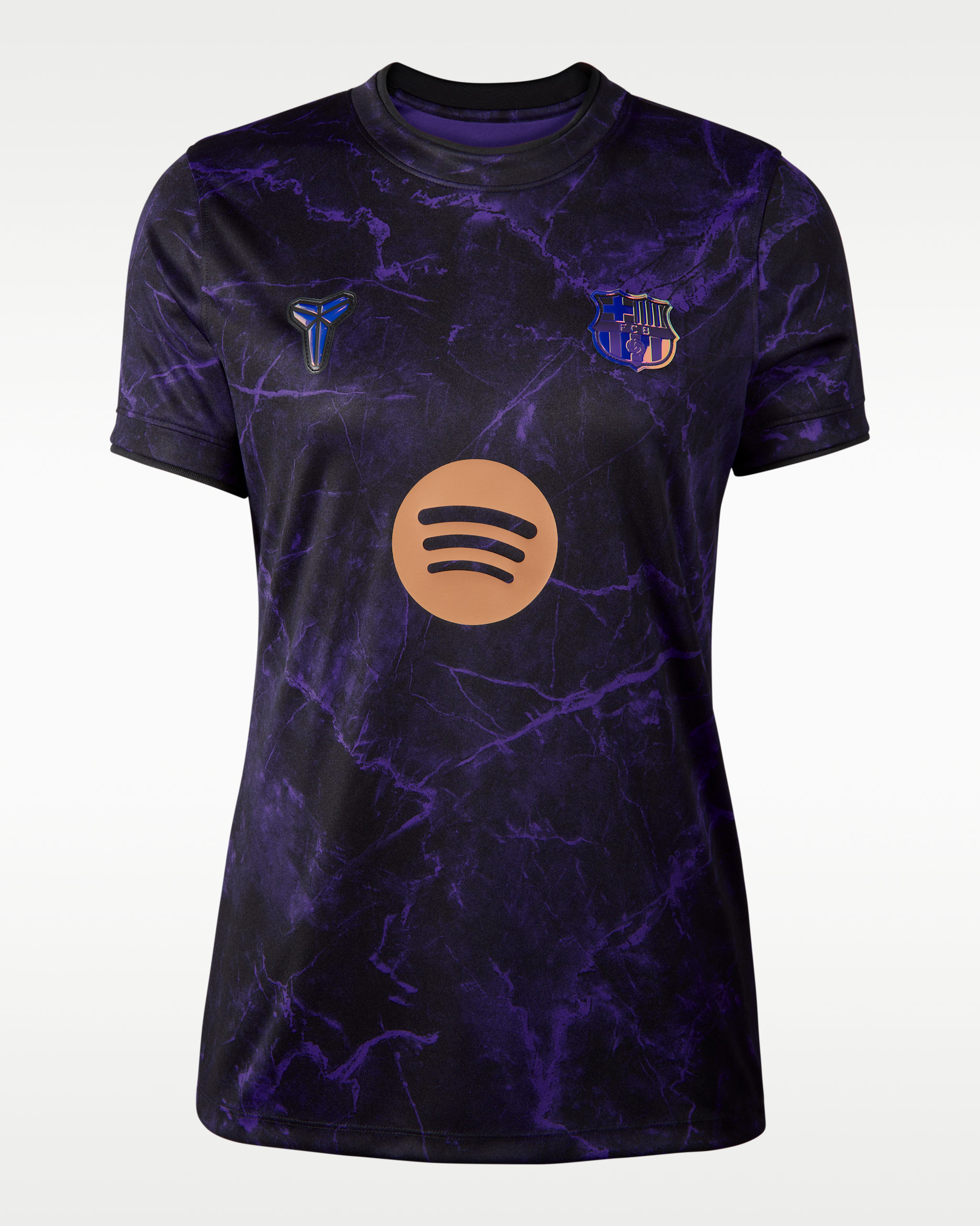 F.C. Barcelona Away Women's Kobe Dri-FIT Football Pre-Match Top - Field Purple/Field Purple/Black/Metallic Gold