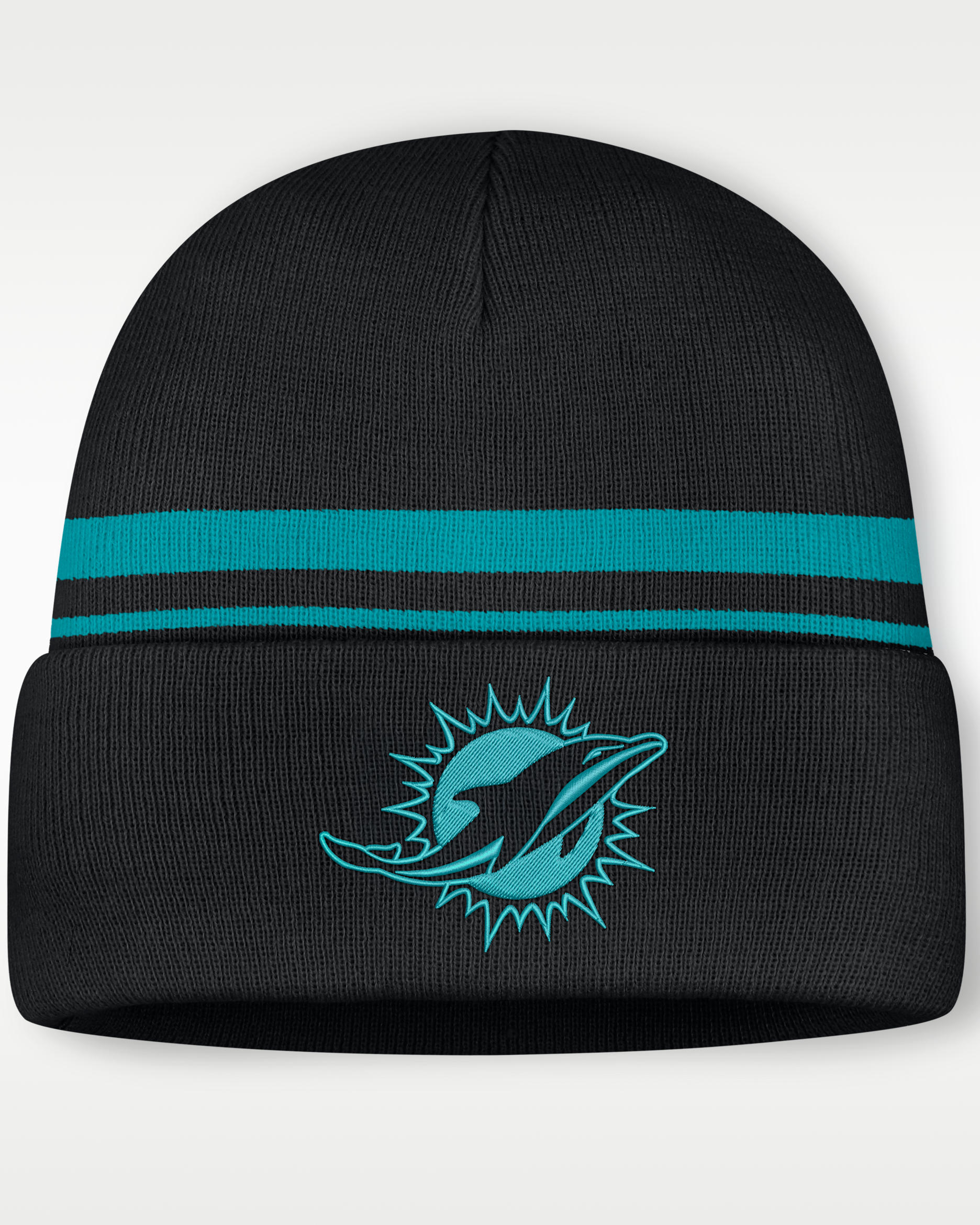 Miami Dolphins Primetime Utility Men's Nike NFL Cuffed Beanie - Black