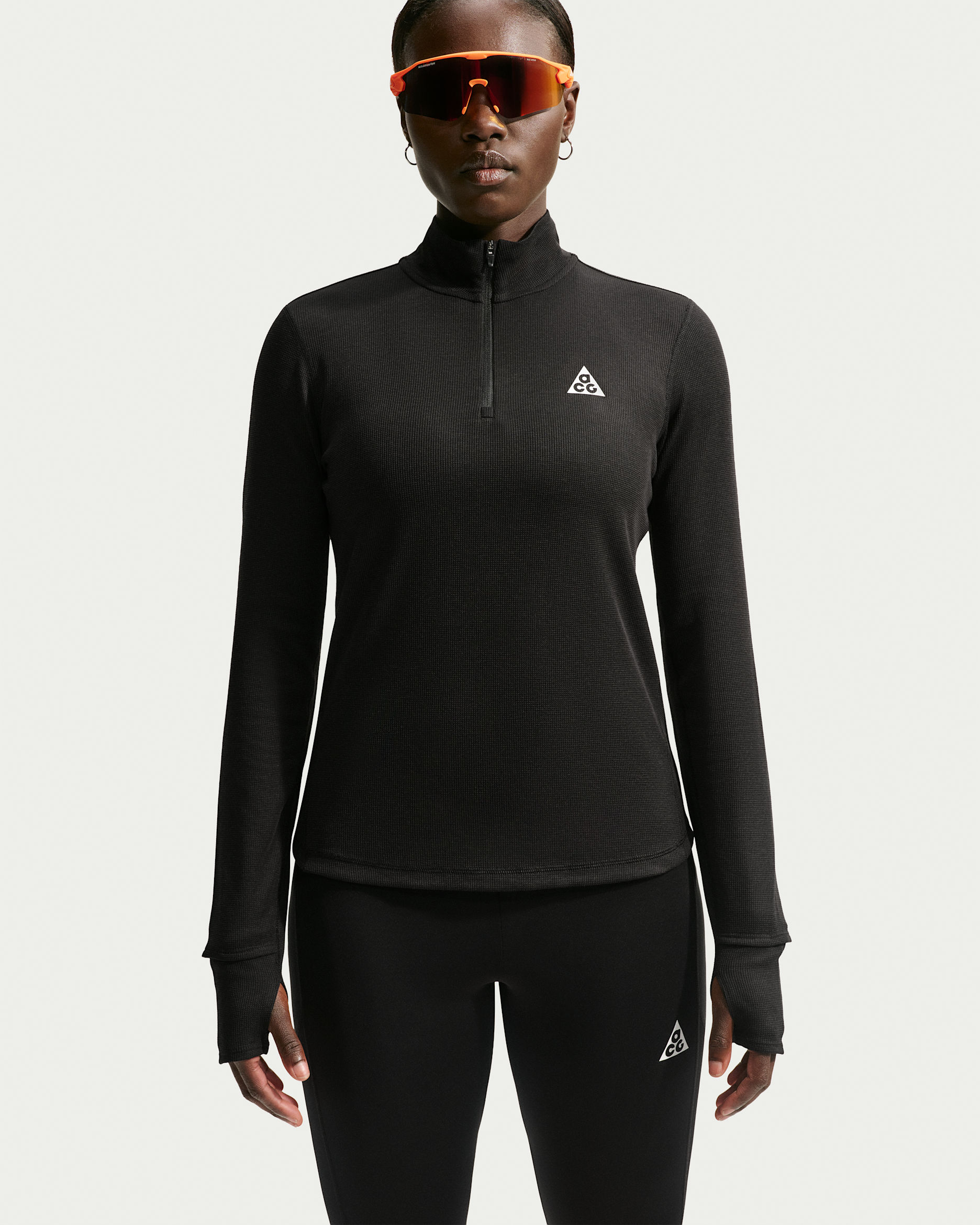 Nike ACG Women's Dri-FIT 1/2-Zip Trail Running Top - Black/Black/Summit White
