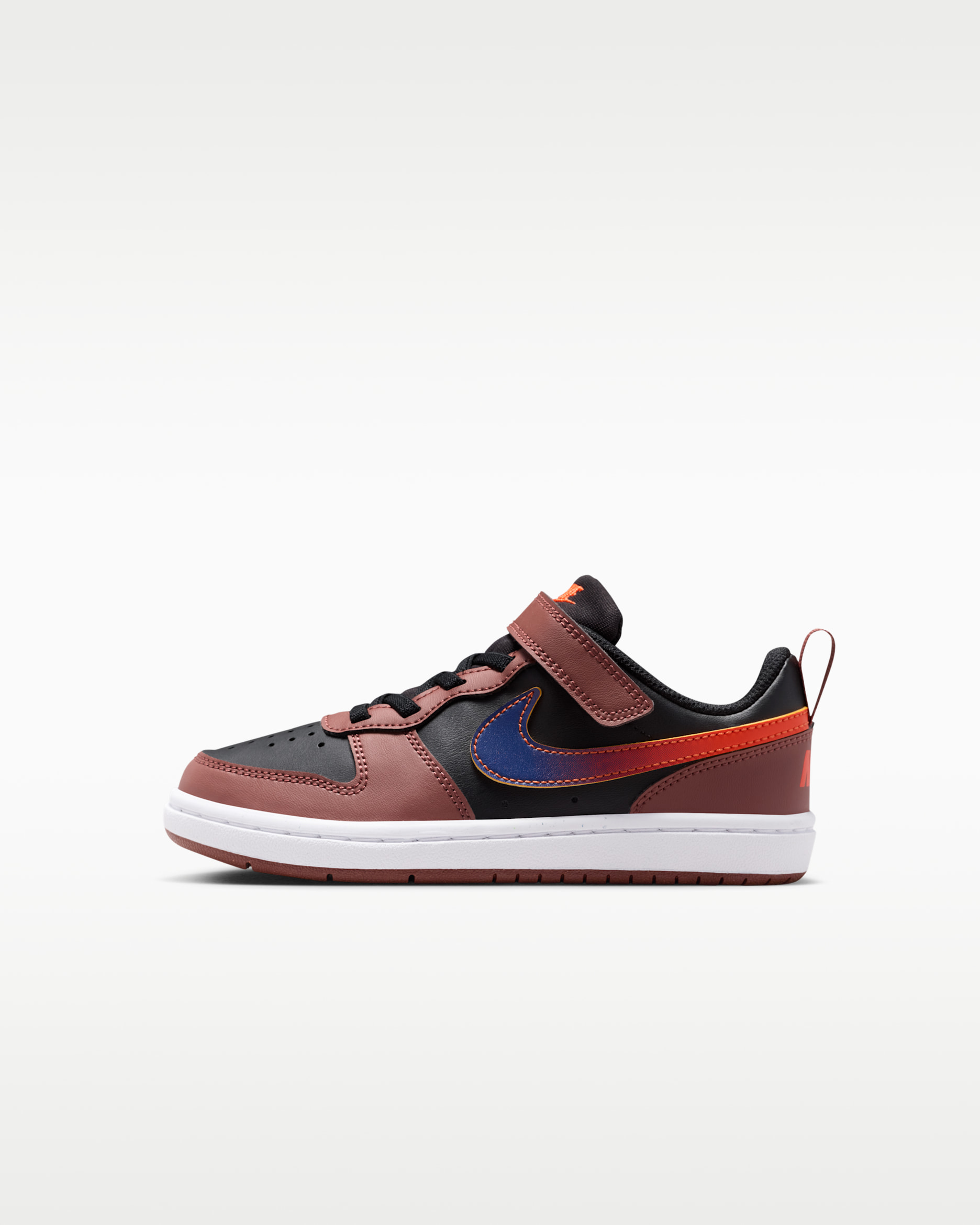 Nike Court Borough Low Recraft Little Kids' (Boys') Shoes - Black/Red Sepia/Team Orange/Deep Night