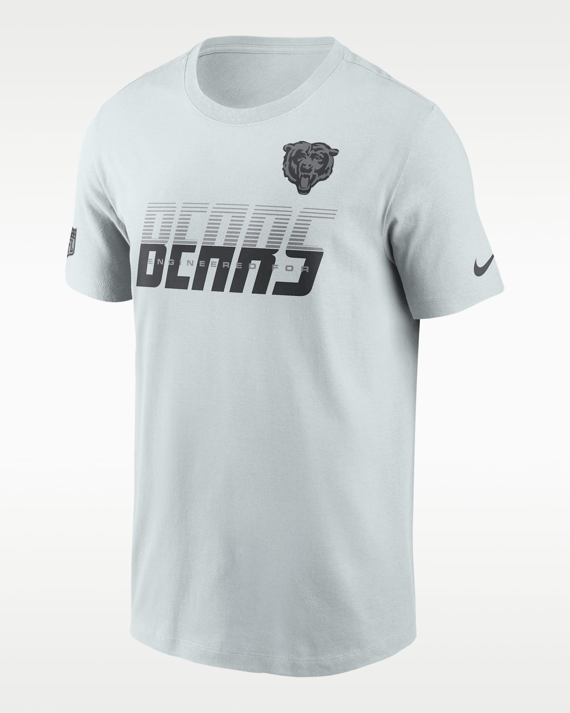 Chicago Bears Sideline Team Issue Men's Nike Dri-FIT NFL T-Shirt - Pure Platinum